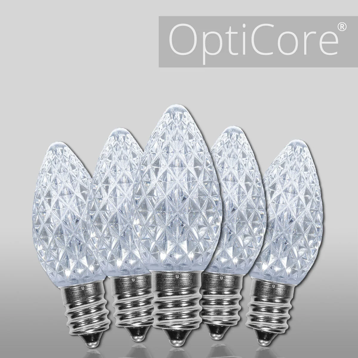 C7 Cool White OptiCore LED Bulbs, Box of 25 - Wintergreen Lighting® 72606