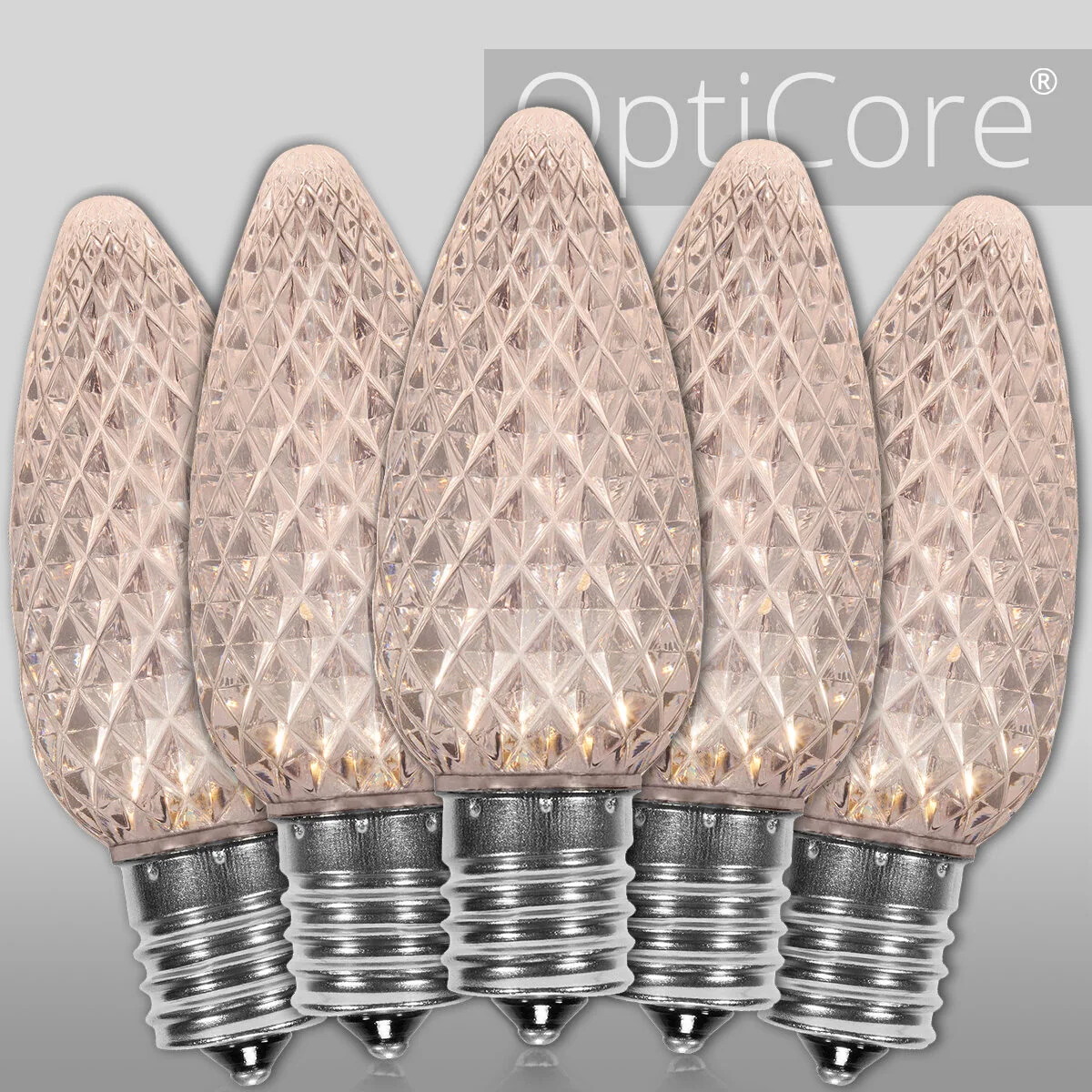 C9 Warm White OptiCore LED Bulbs, Box of 25 - Wintergreen Lighting® 72636