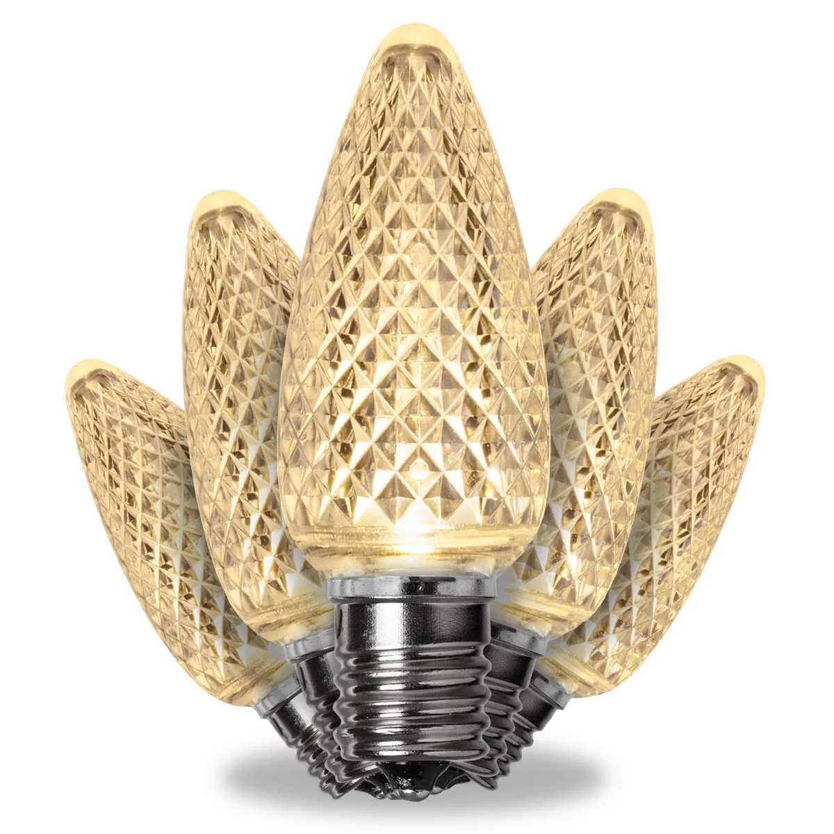 C9 Warm White Kringle Traditions LED Bulbs, Box of 25