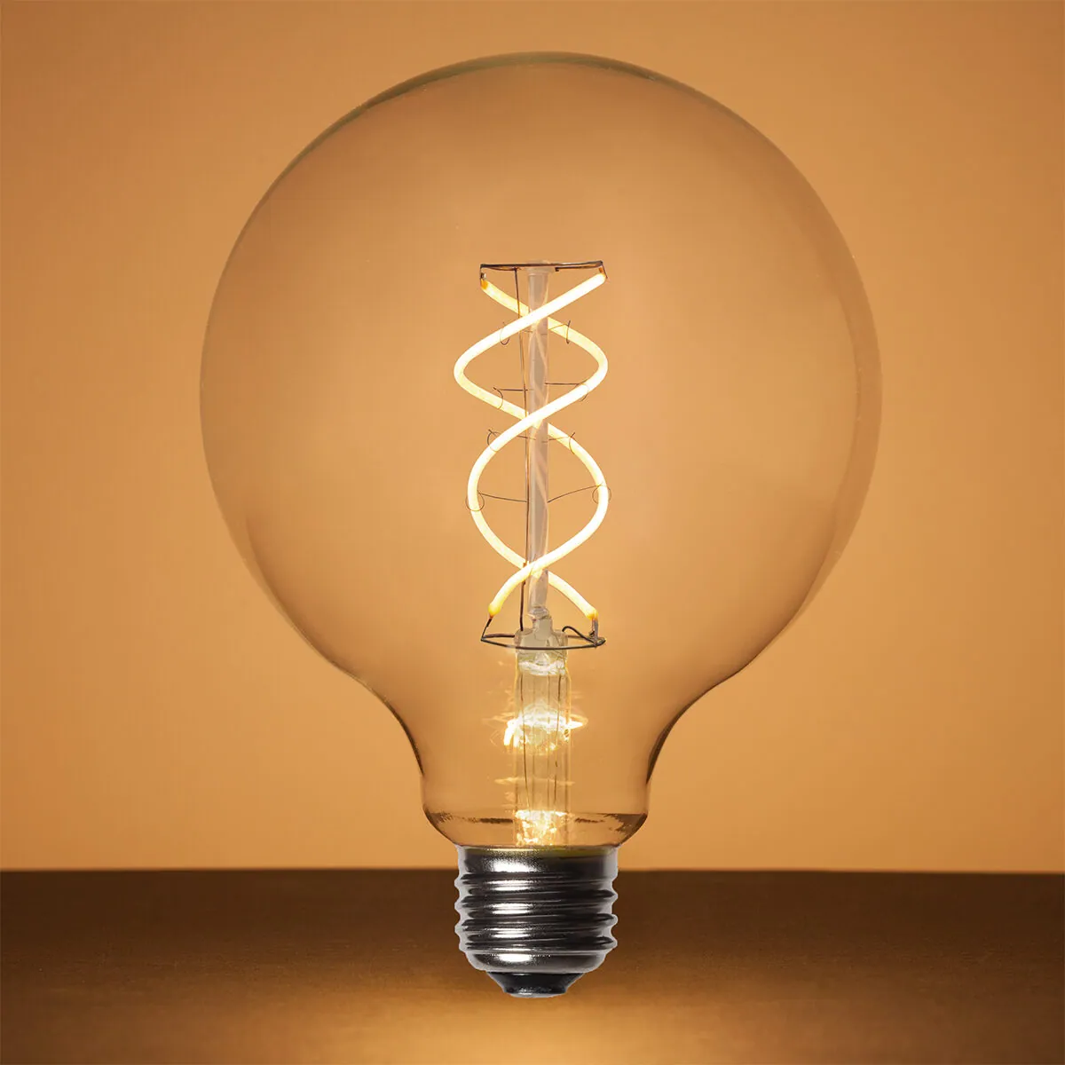G125 Transparent Glass Warm White FlexFilament® Globe Light LED Edison Bulbs - Wintergreen Lighting® 76017