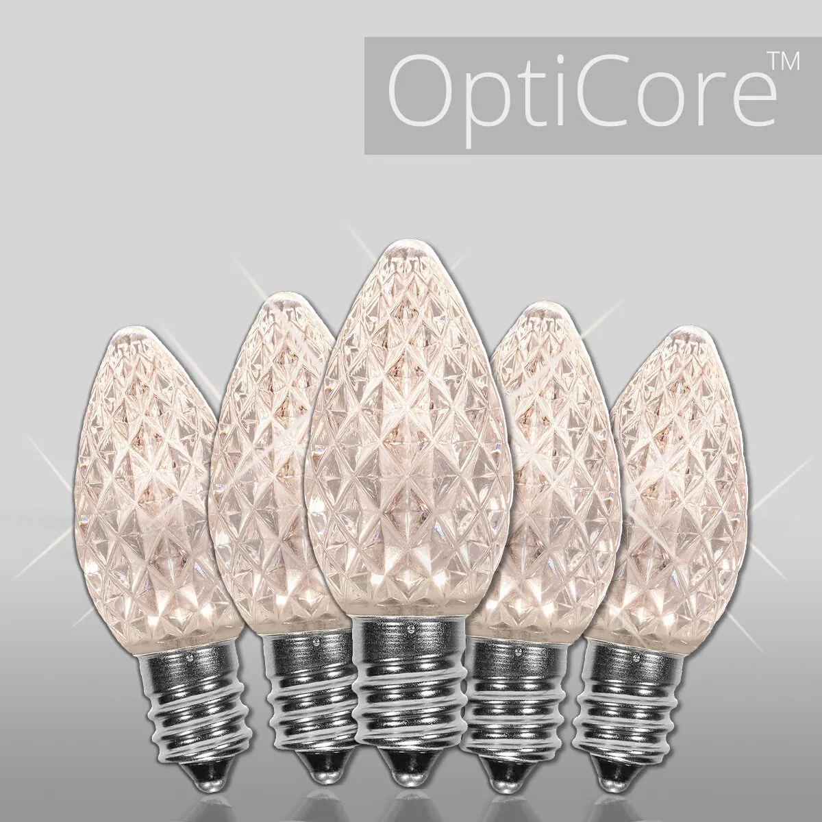 C7 Twinkle Warm White OptiCore® LED Bulbs, Box of 25 - Wintergreen Lighting® 73943