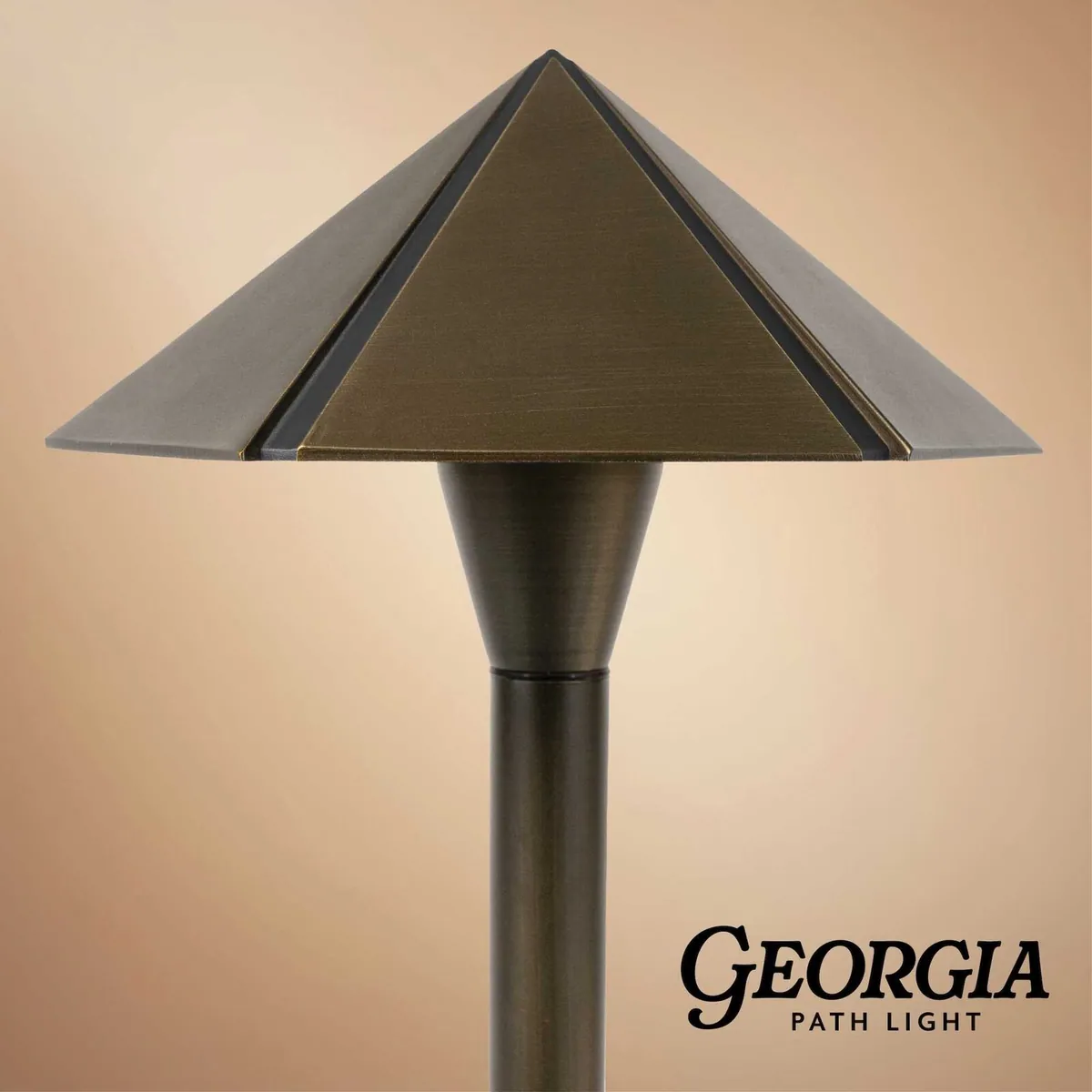Georgia Parasol Low Voltage Landscape Lighting Path Light, Antique Bronze - Wintergreen Lighting® 84859