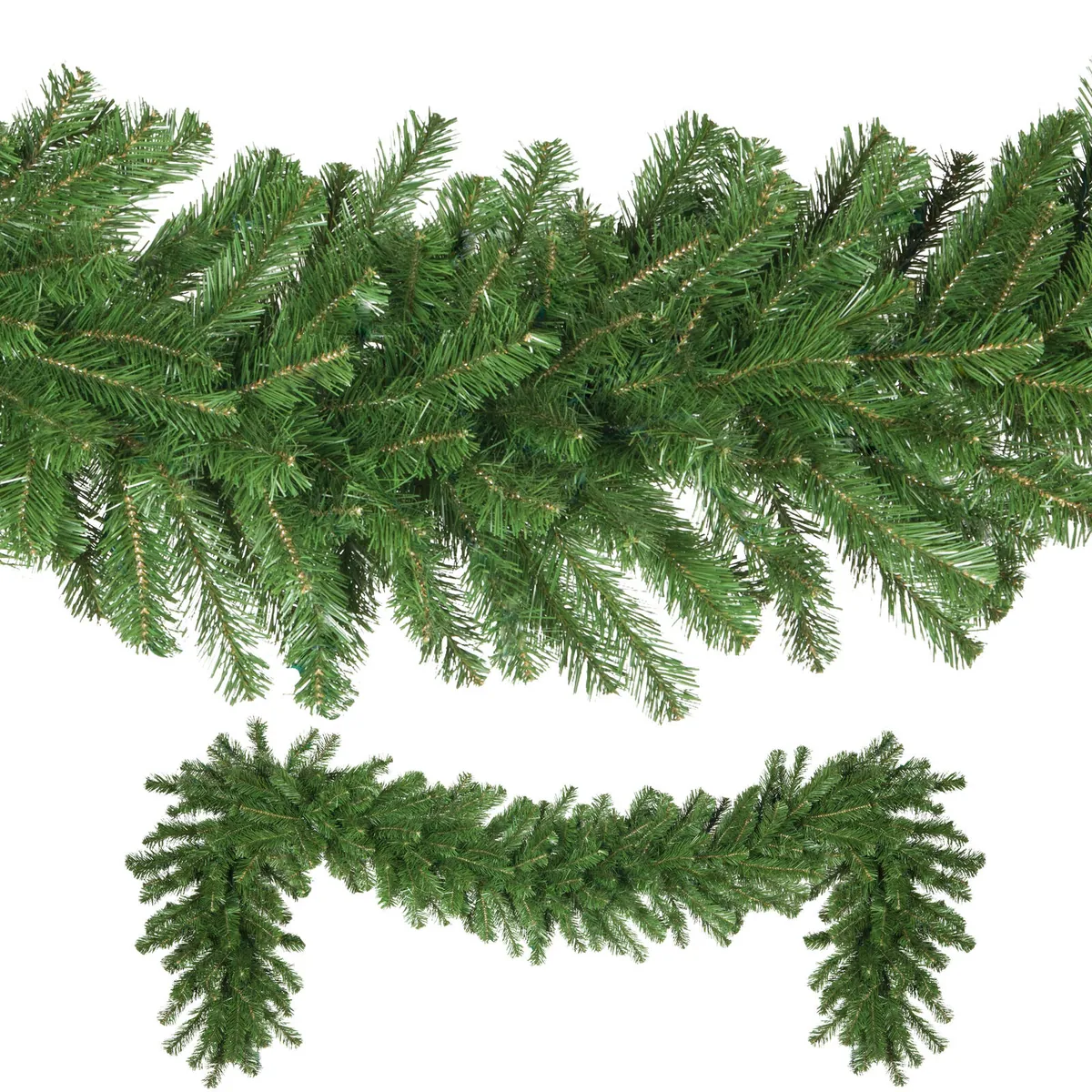 9' x 14" Olympia Pine Commercial Unlit Holiday Garland - Red Sleigh® 74858