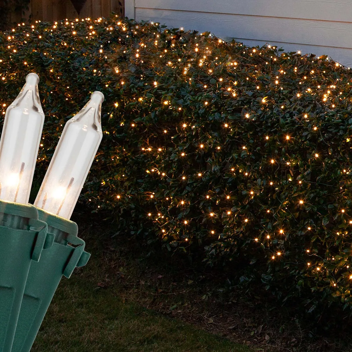 Commercial Clear Mini Christmas Net Lights on Green Wire - Kringle Traditions® 15252