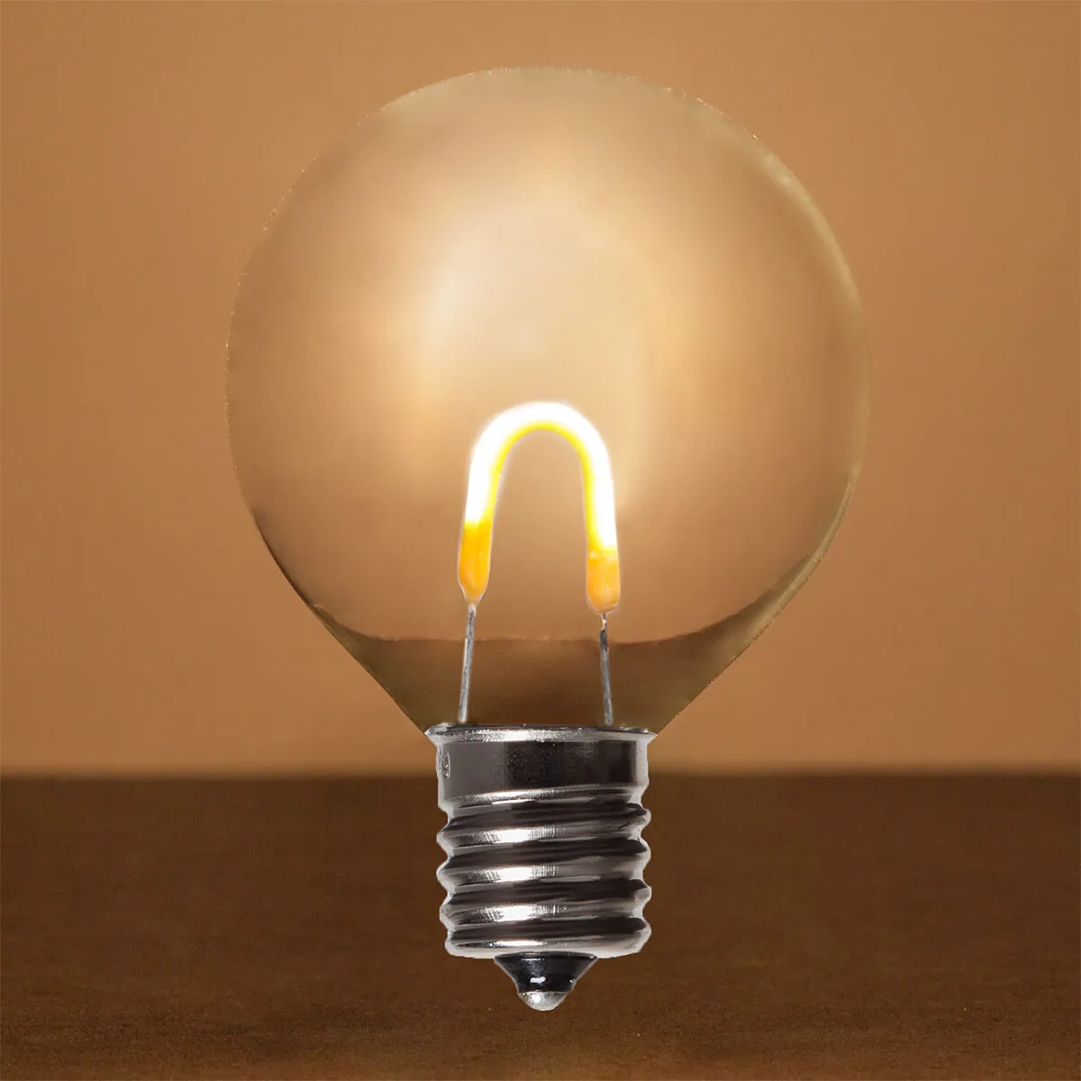 G50 Shatterproof Warm White FlexFilament® Globe Light LED Edison Bulbs, E17 Base, Box of 5 - Wintergreen Lighting® 80638