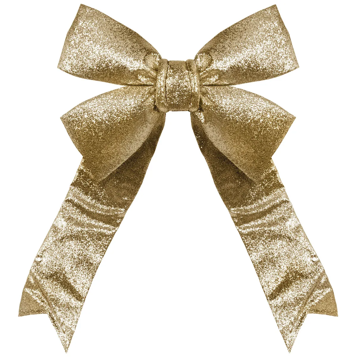 18" Gold Decorative 3D Glitter Bow - Red Sleigh® 88437
