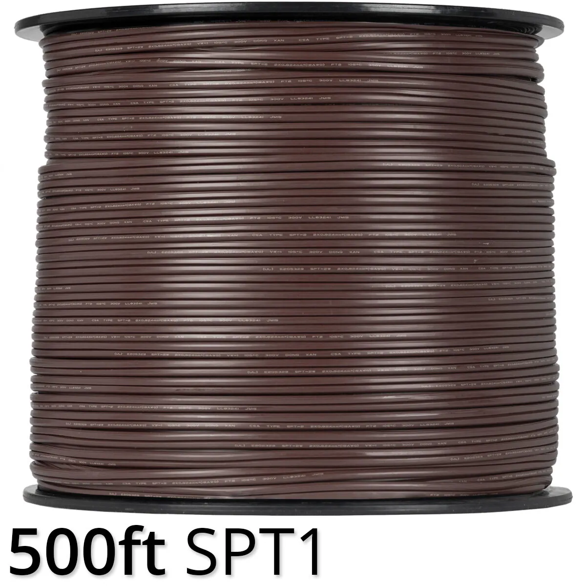Brown Outdoor Zip Cord Wire, 18 Gauge - Wintergreen Lighting® 72941