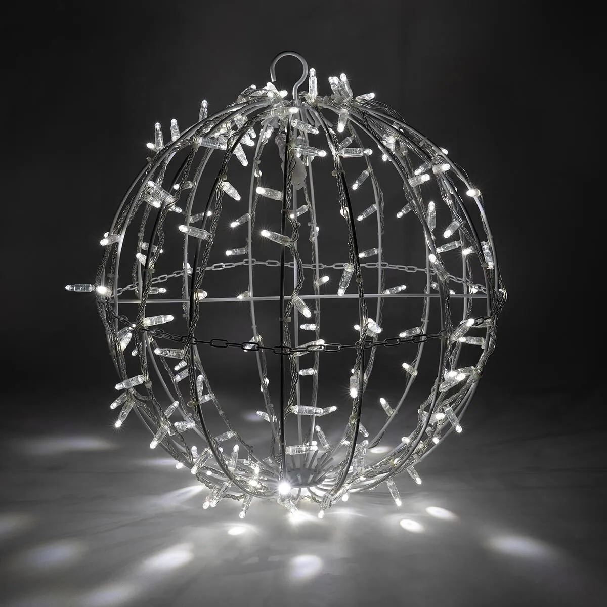 20" Cool White LED, Commercial Mega Sphere Light Ball, Fold Flat - Wintergreen Lighting® 73449