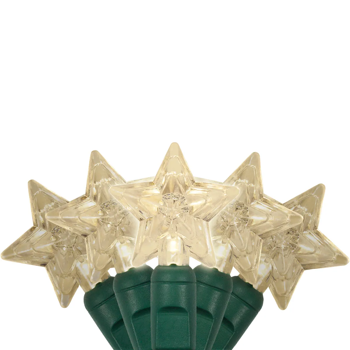 35 Warm White Star LED Christmas Lights, 6" Spacing - Wintergreen Lighting® 85611