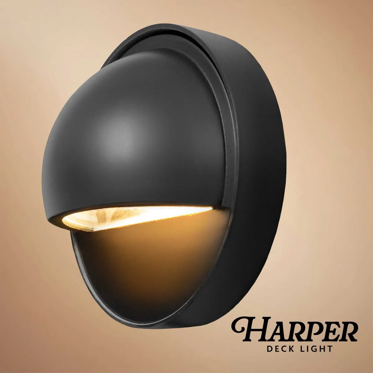 Harper Low Voltage Landscape Lighting Deck Light, Black - Wintergreen Lighting® 84868