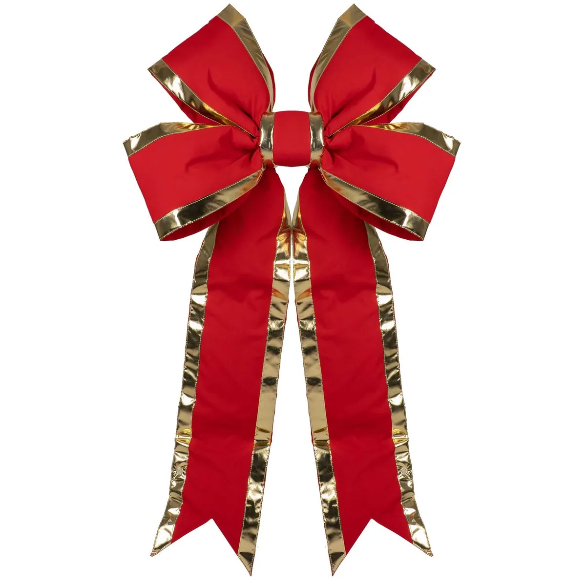 15" Red with Gold Trim Structural 3D Canvas Bow - Red Sleigh® 87477
