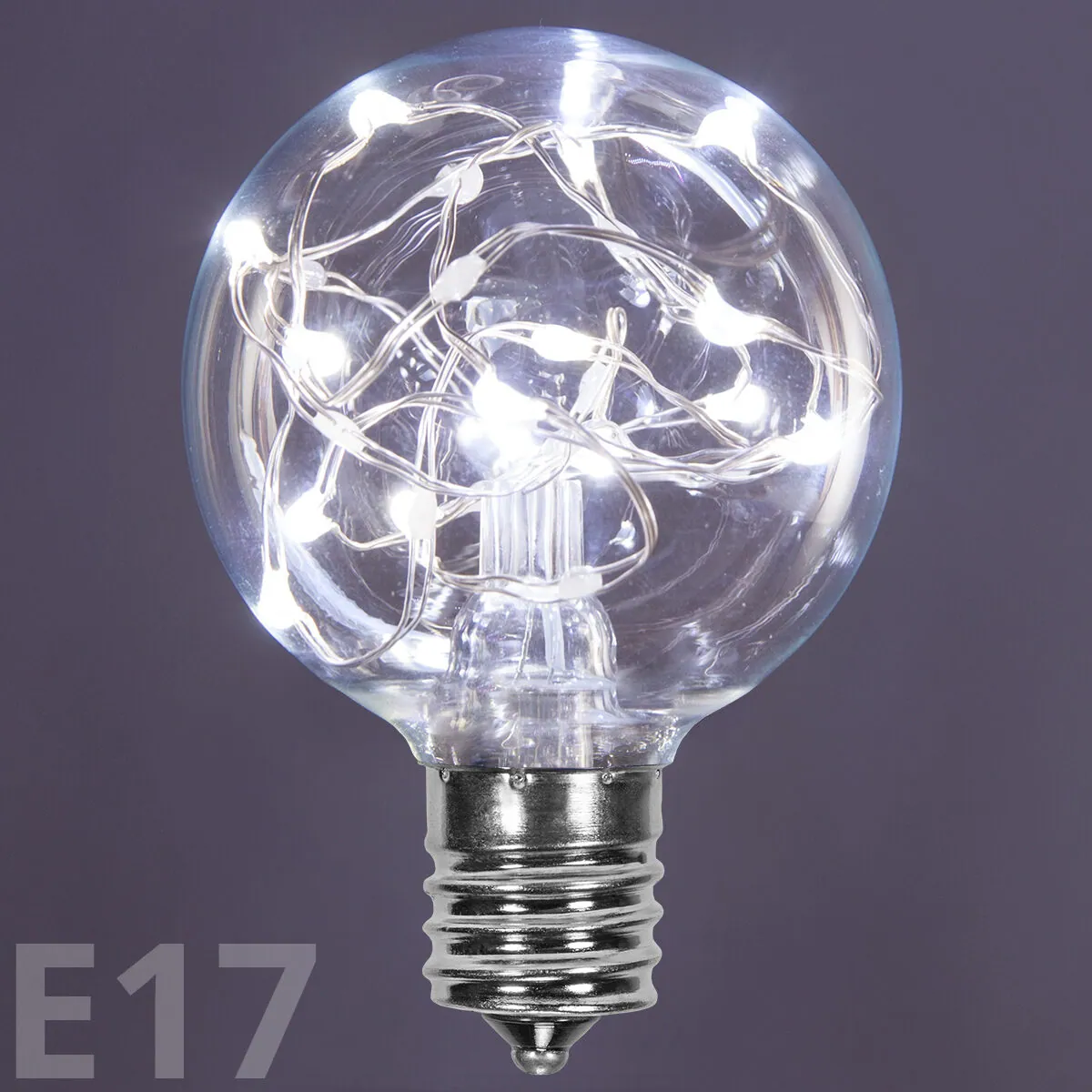 G50 Cool White LEDimagineTM Fairy Light Bulbs, E17 - Intermediate Base, Box of 5 - Wintergreen Lighting® 79480
