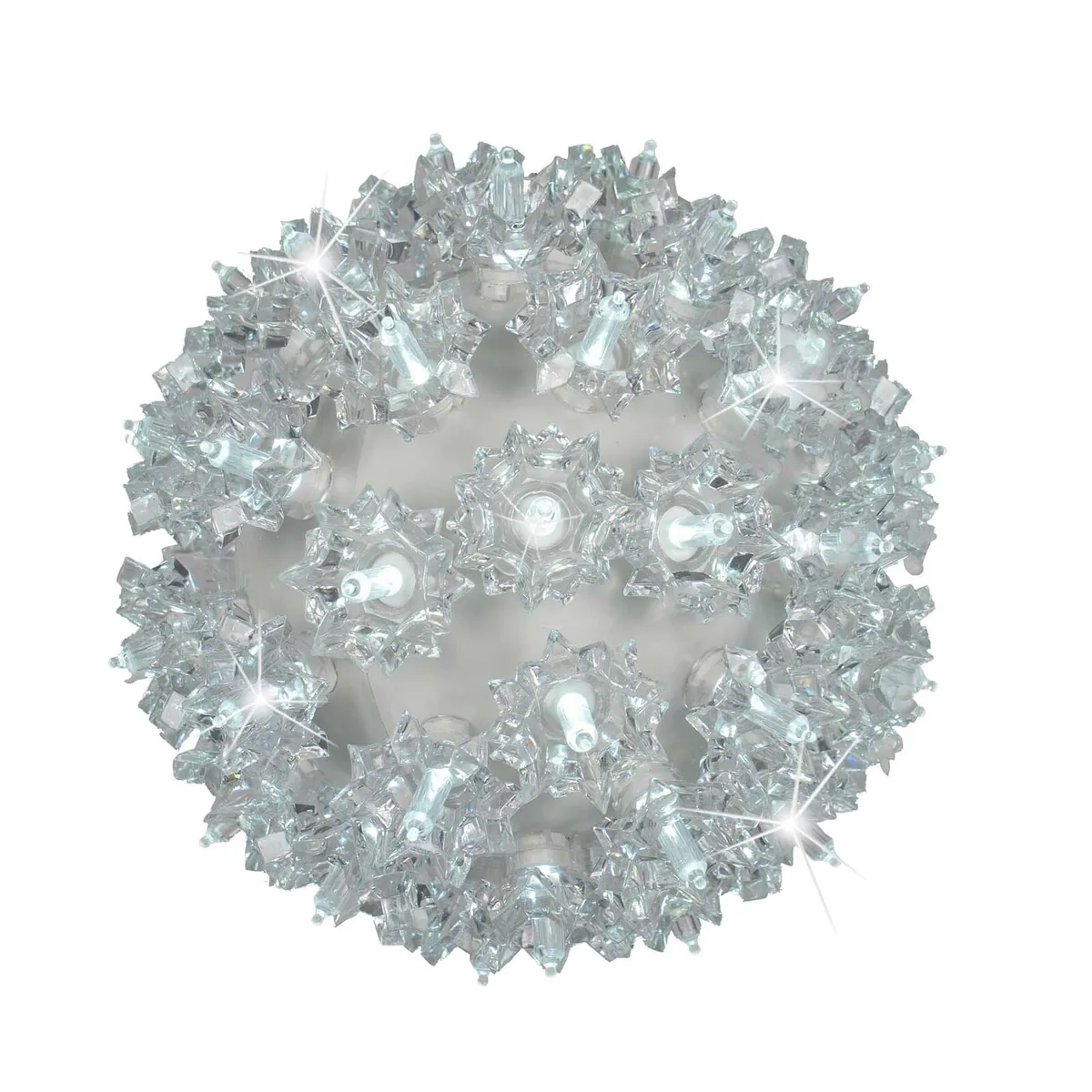 6" Cool White T5 LED Twinkle Starlight Sphere, 50 Lights - Wintergreen Lighting® 84288