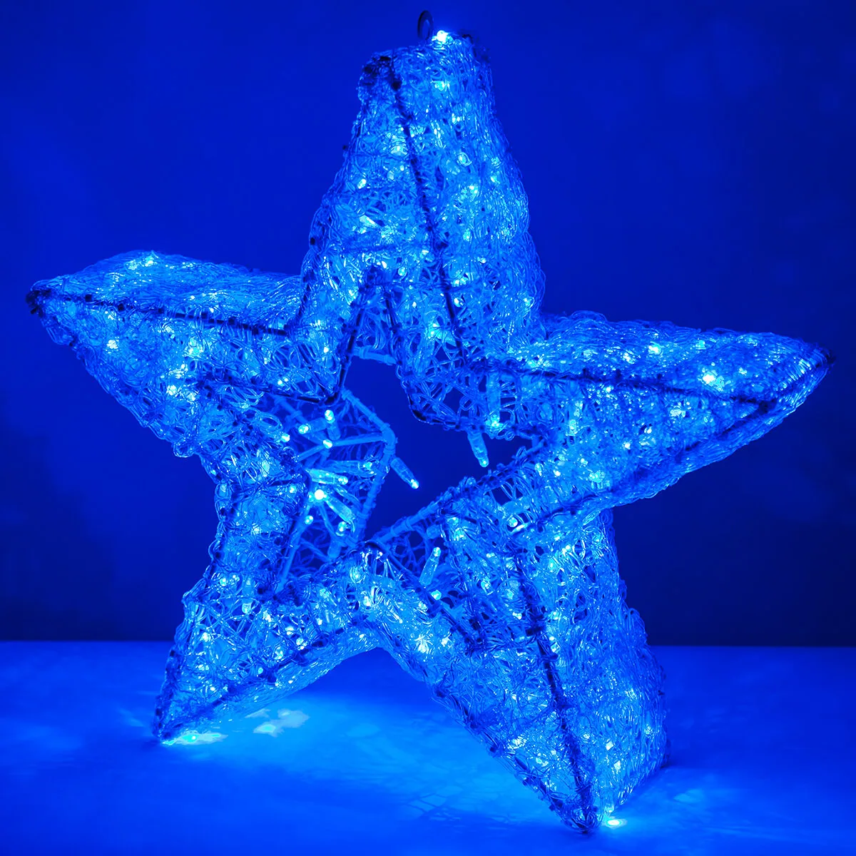 Wintergreen Lighting® LED Five Point Dimensional Star, Blue Lights - Wintergreen Lighting® 74707