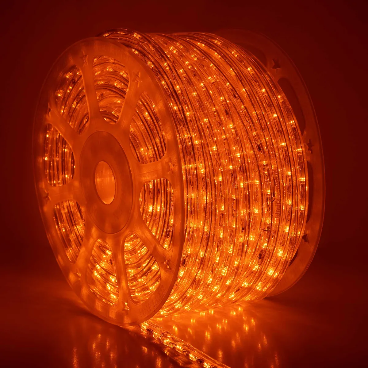 Orange LED Rope Light, 150 ft - Wintergreen Lighting® 83157