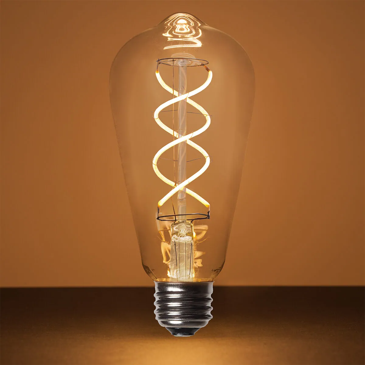 ST64 5W Glass Warm White FlexFilament® LED Edison Bulbs - Wintergreen Lighting® 76015