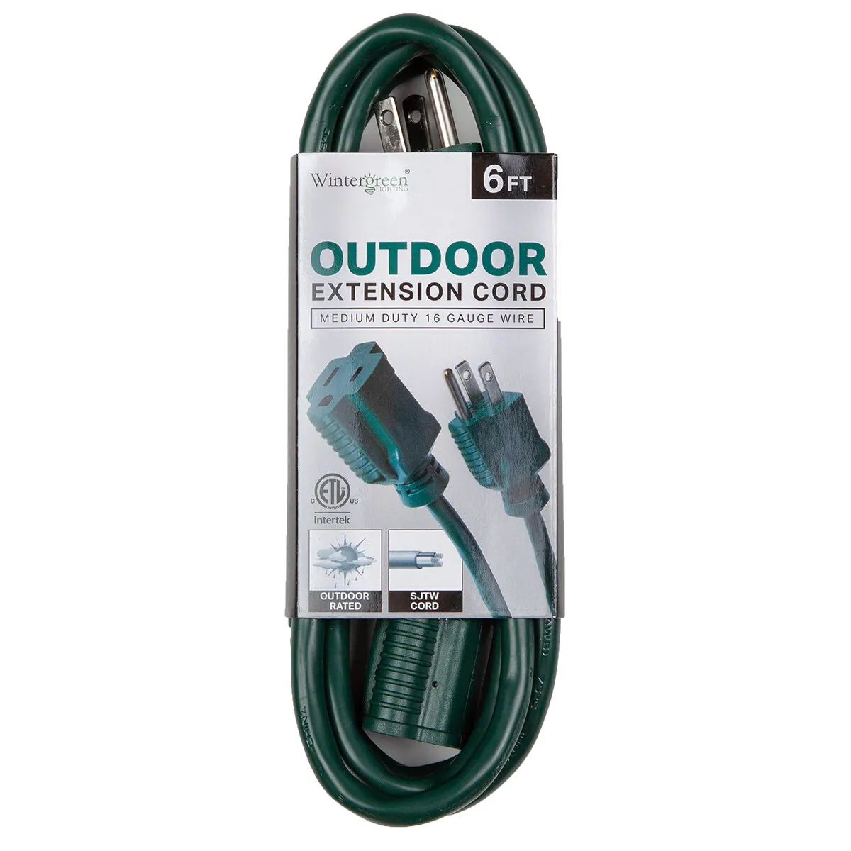 Green Medium Duty Extension Cord - Wintergreen Lighting® 79643