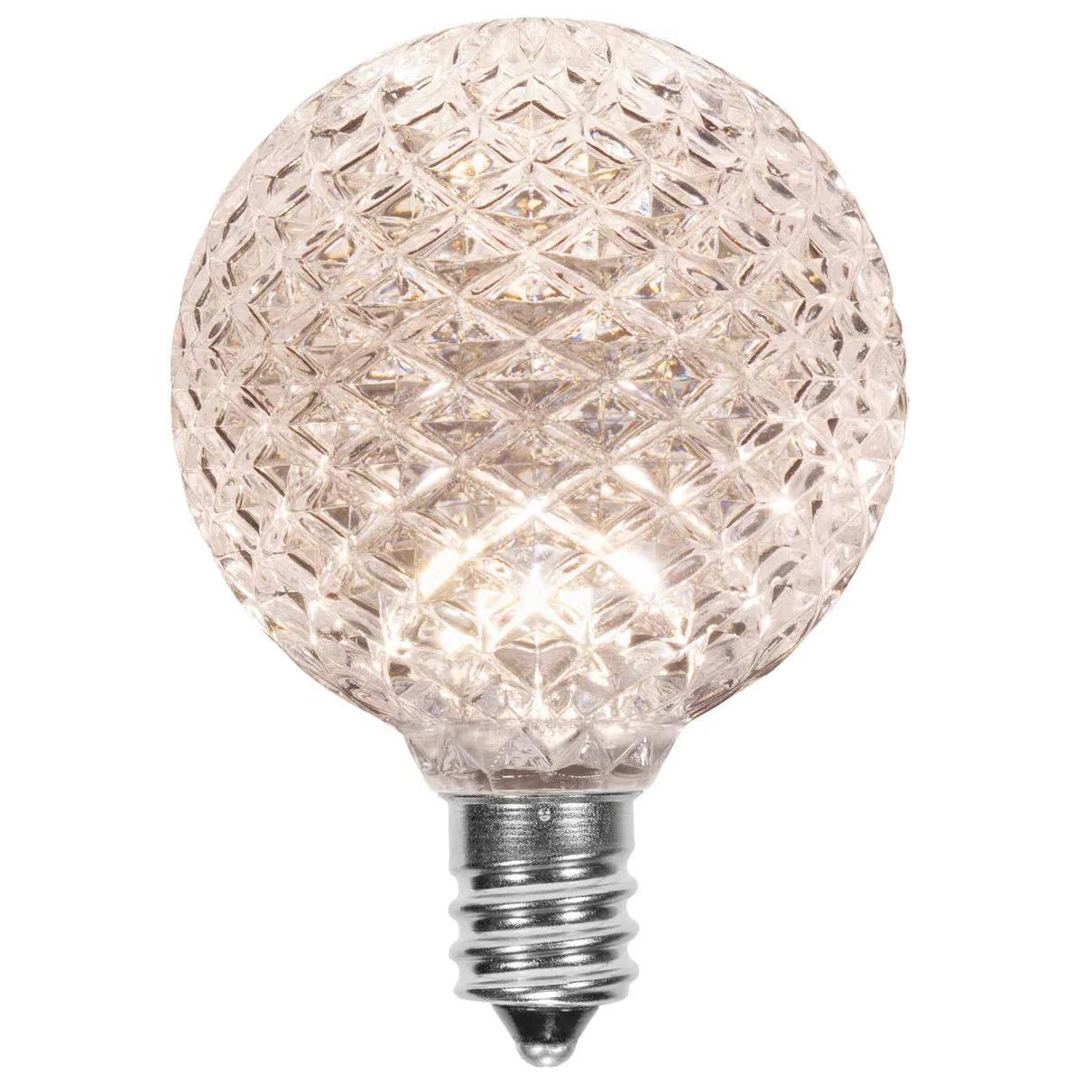 G50 Warm White OptiCore® LED Globe Light Bulbs, E12 - Candelabra Base, Box of 25 - Wintergreen Lighting® 72666