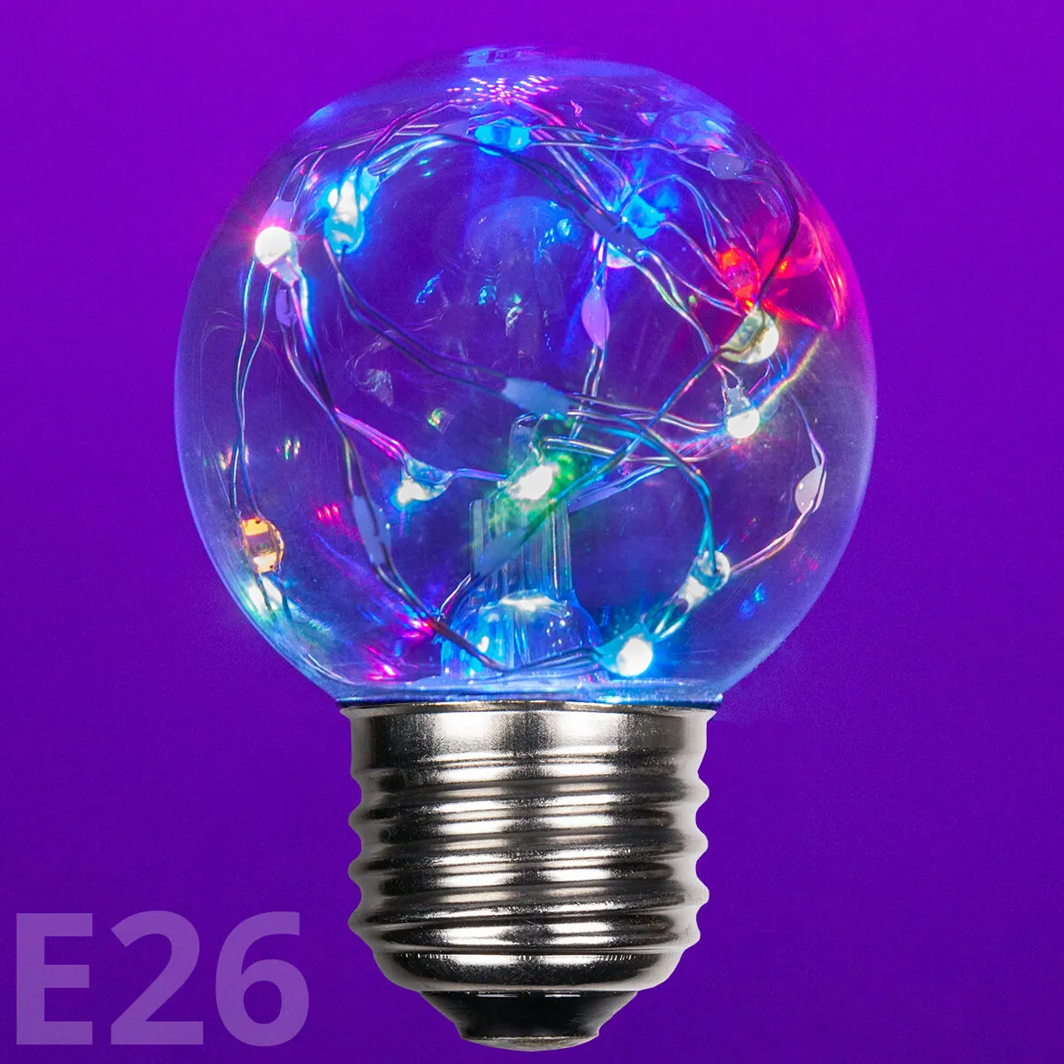 G50 Color Change RGB LEDimagineTM Fairy Light Bulbs, E26 - Medium Base - Wintergreen Lighting® 78442