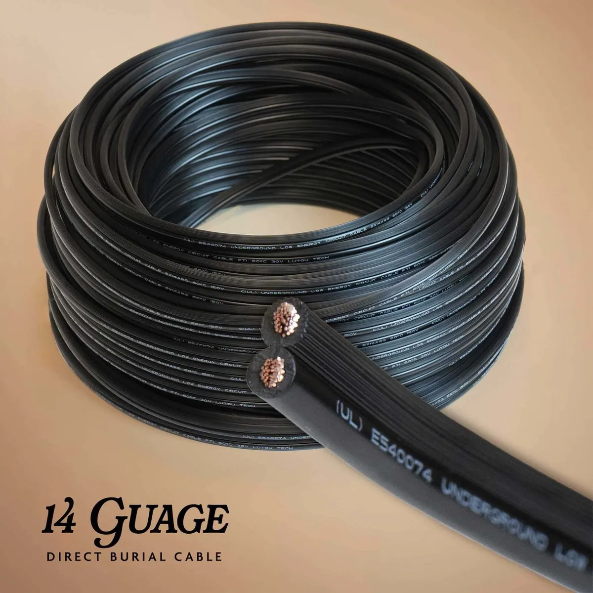 14 Gauge Landscape Lighting Direct Burial Cable - Wintergreen Lighting® 84903