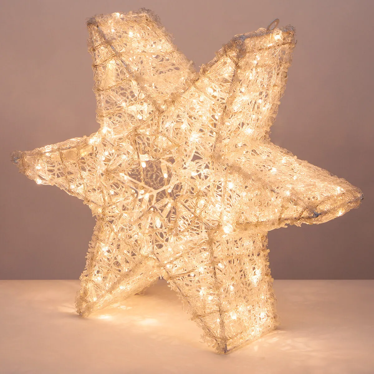 Wintergreen Lighting® LED Dimensional Six Point Star, Warm White Lights - Wintergreen Lighting® 74711