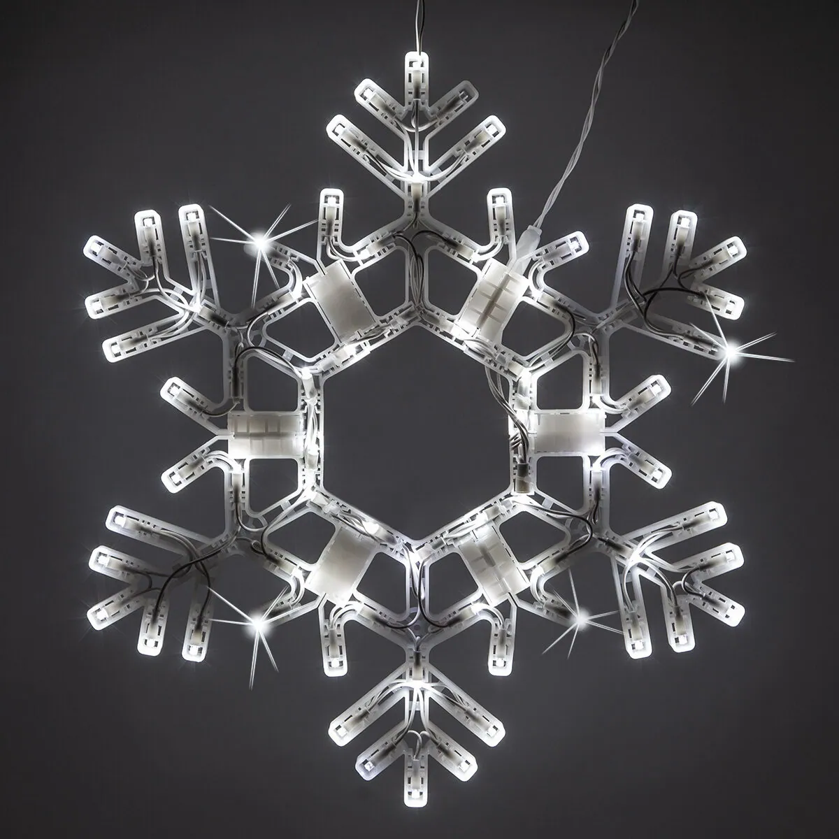 20" Folding Snowflake, Cool White Twinkle Lights - Kringle Traditions® 79760