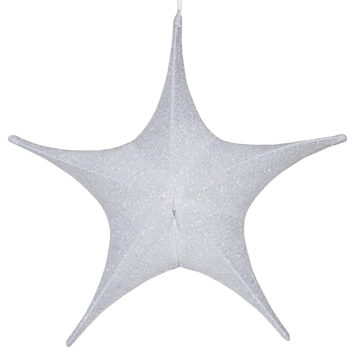 White Polymesh Unlit Fold Flat Commercial Star - Red Sleigh® 78672