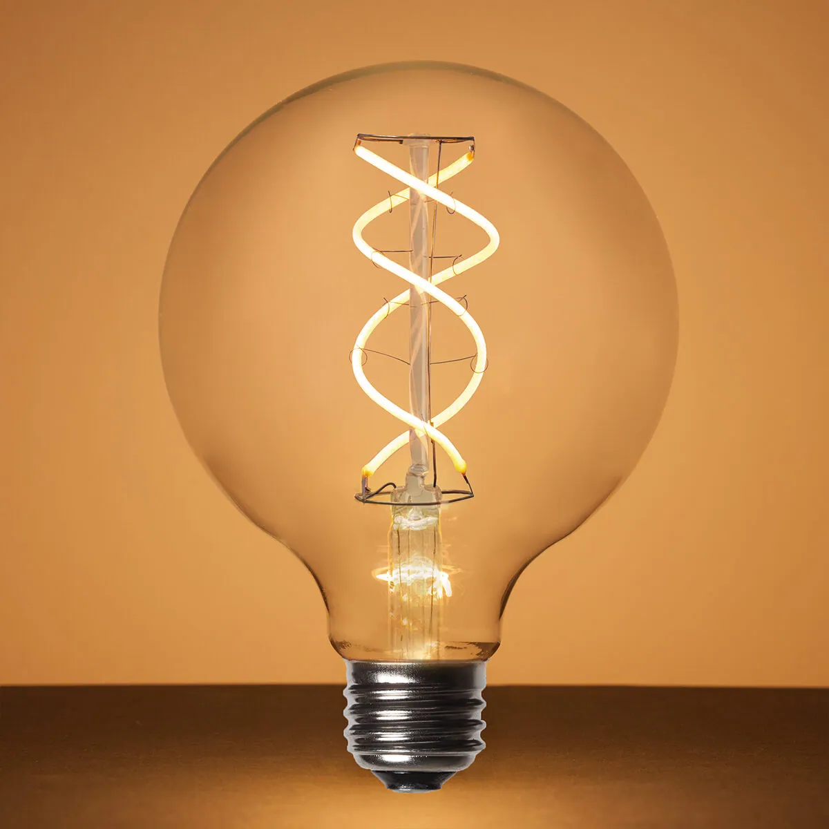 G95 Transparent Glass Warm White FlexFilament® Globe Light LED Edison Bulbs - Wintergreen Lighting® 76256