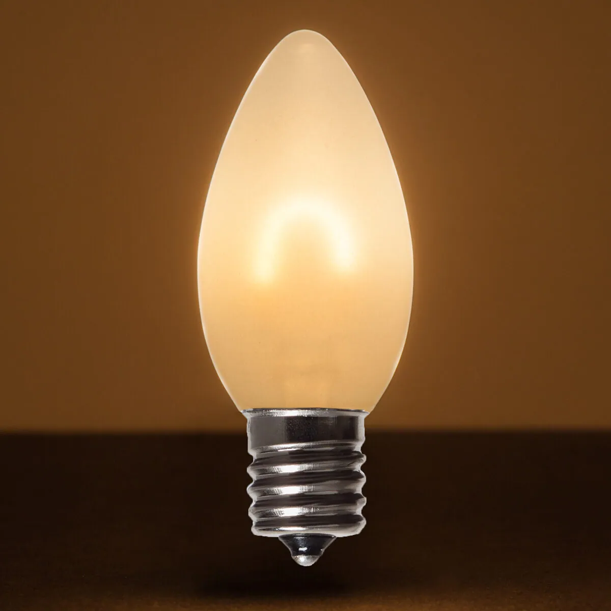 C9 Satin Glass Warm White FlexFilament® LED Bulbs, Box of 5 - Wintergreen Lighting® 75748