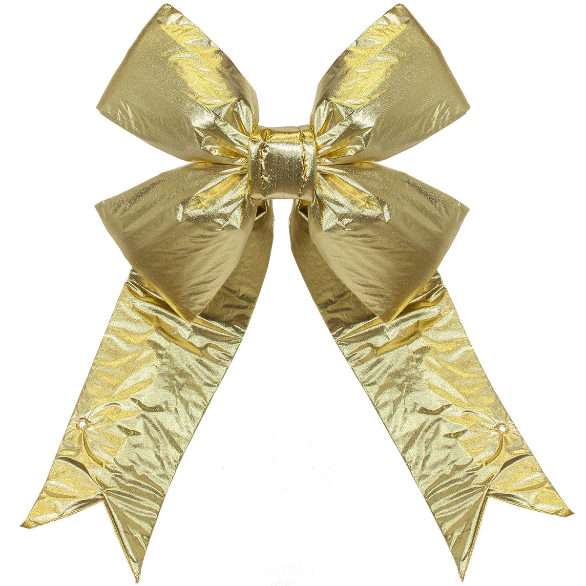 18" Gold Metallic 3D Lam Bow - Red Sleigh® 22278