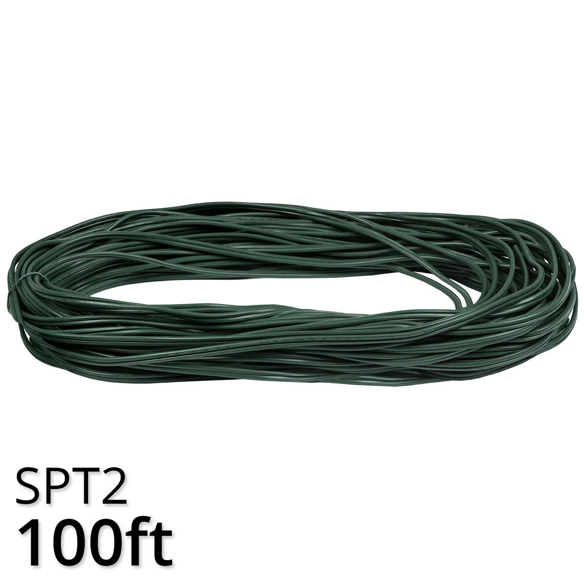 Green Outdoor Zip Cord Wire, 18 Gauge — 17439 - Wintergreen Lighting® 17439