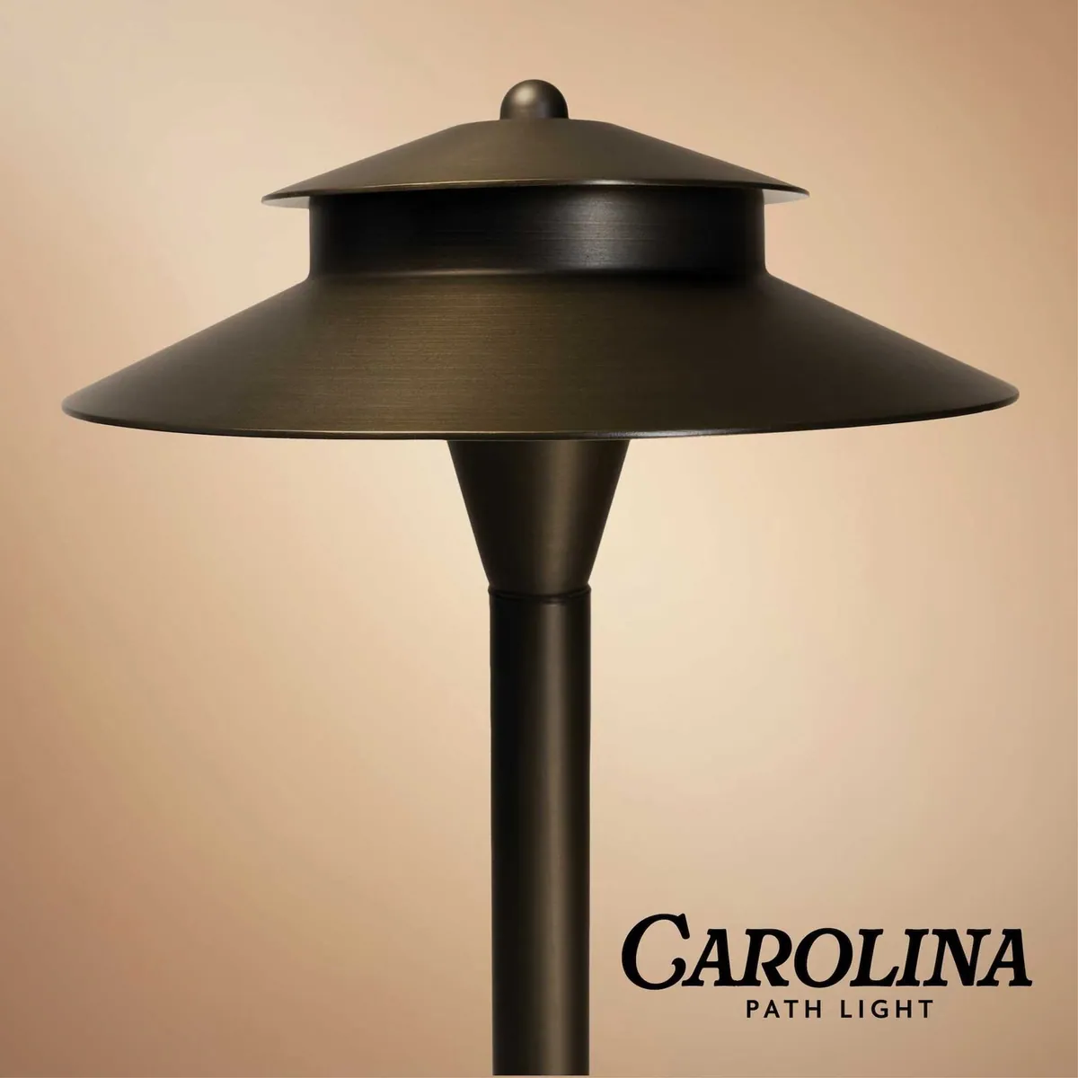 Carolina Two-Tier Low Voltage Landscape Lighting Path Light, Antique Bronze - Wintergreen Lighting® 84861