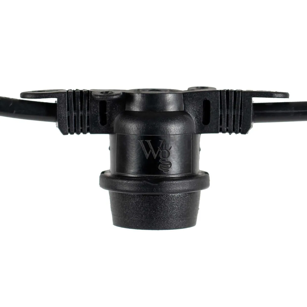 E26 - Medium Light Patio Stringer, Black Wire — 30 ft, 10 sockets, 36 in spacing - Wintergreen Lighting® 83277