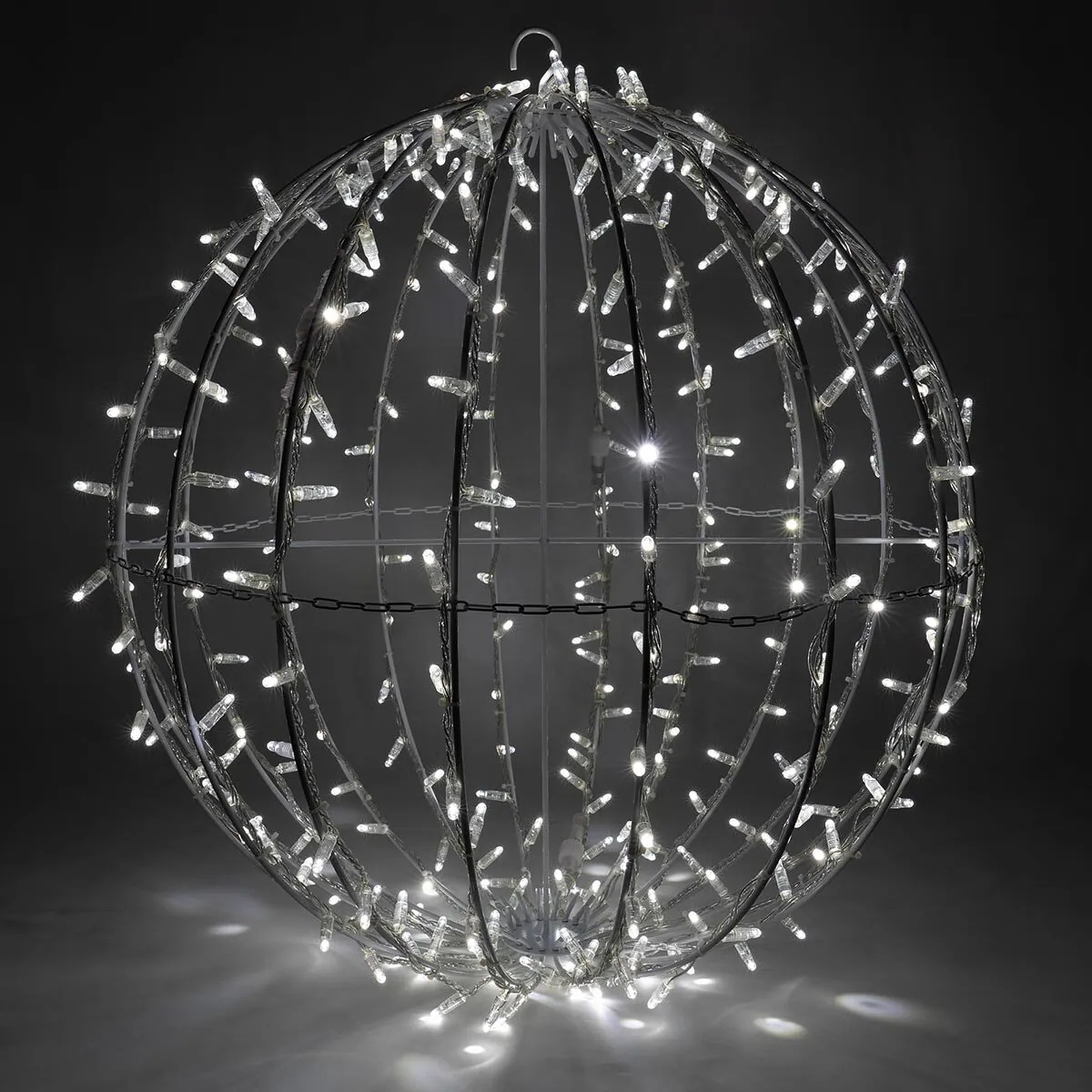 Cool White LED, Commercial Mega Sphere Light Ball, Fold Flat — 30 Inches - Wintergreen Lighting® 73454