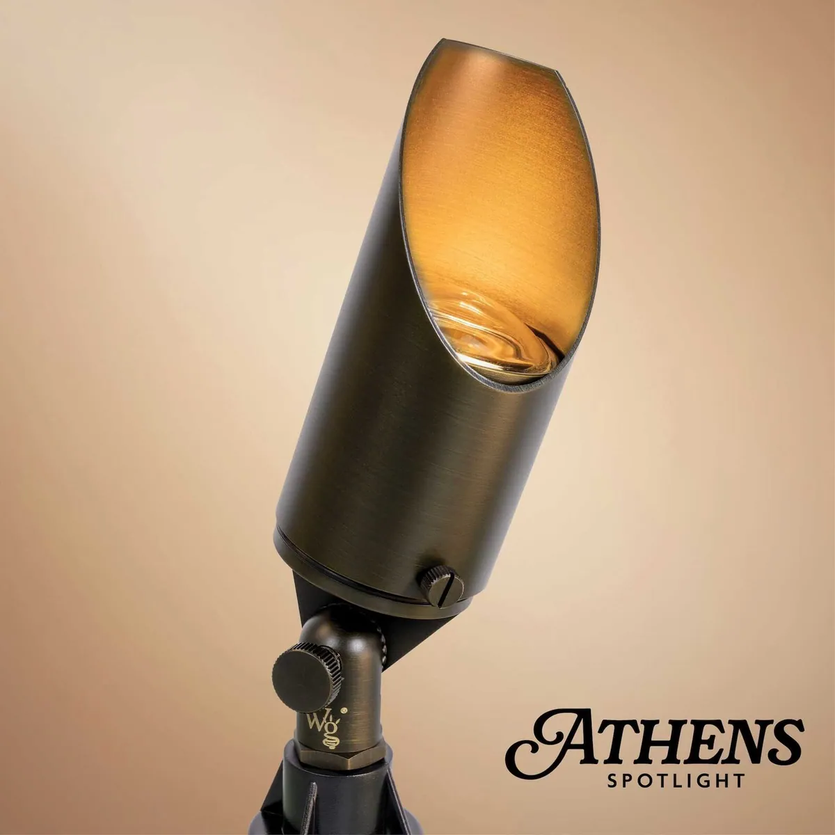 Athens Low Voltage Landscape Lighting Outdoor Spotlight, Antique Bronze - Wintergreen Lighting® 84863