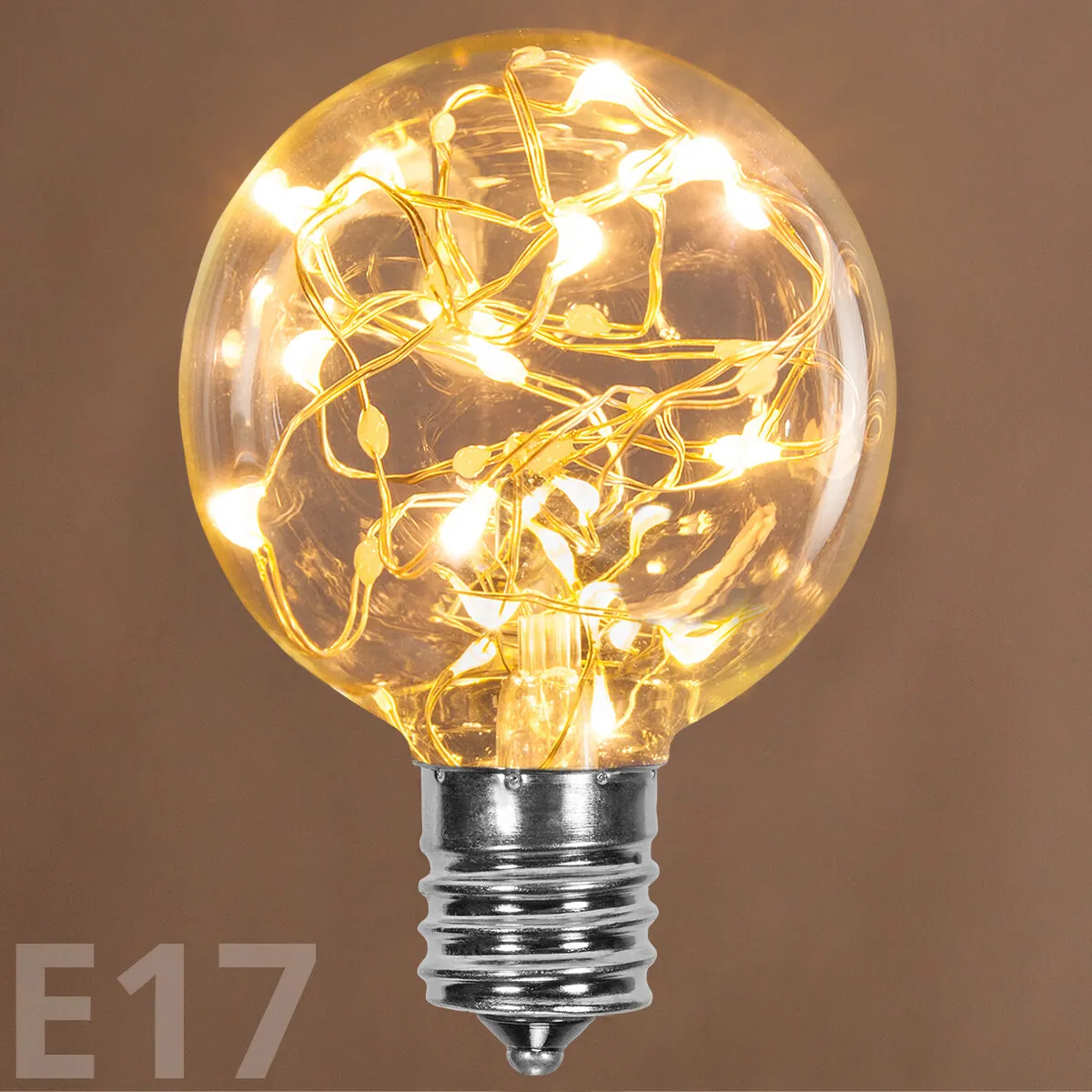 G50 Warm White LEDimagineTM Fairy Light Bulbs, E17 - Intermediate Base, Box of 5 - Wintergreen Lighting® 79483