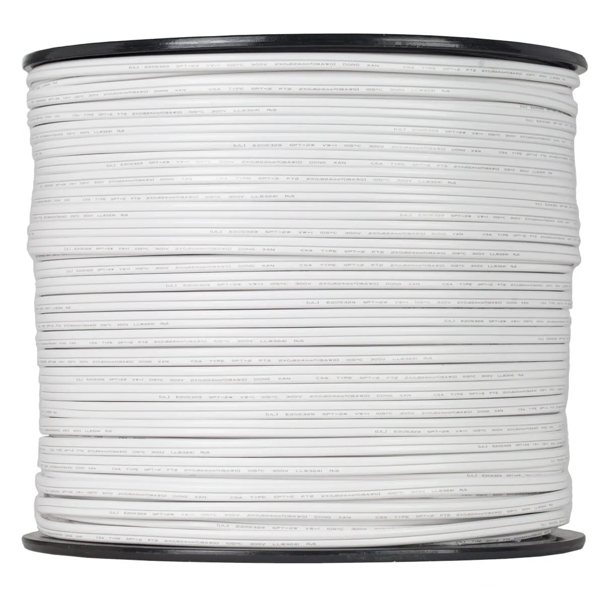 White Outdoor Zip Cord Wire, 18 Gauge — 19847 - Wintergreen Lighting® 19847