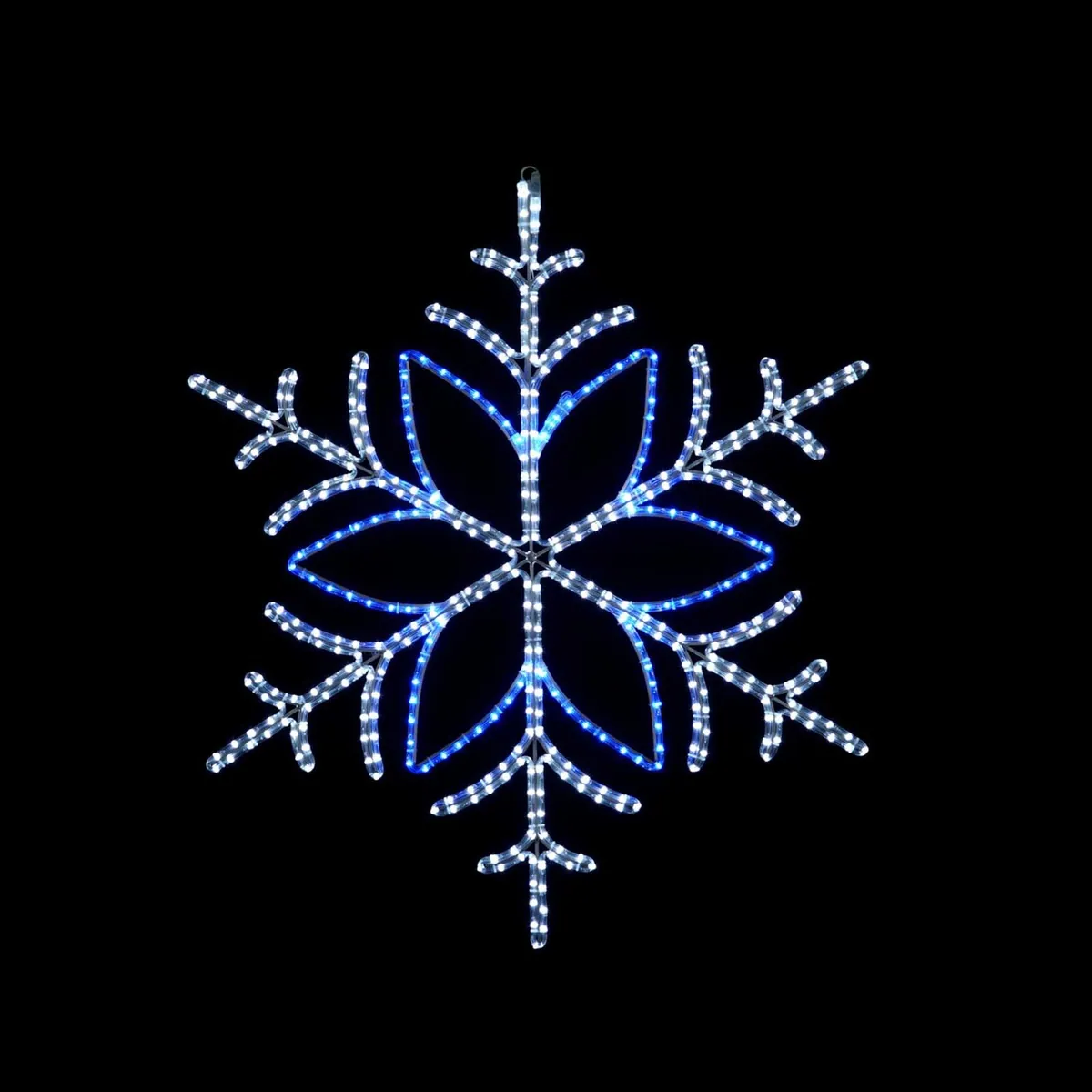 LED Christmas Snowflake with 6-Point Flower Center - Wintergreen Lighting® 86118
