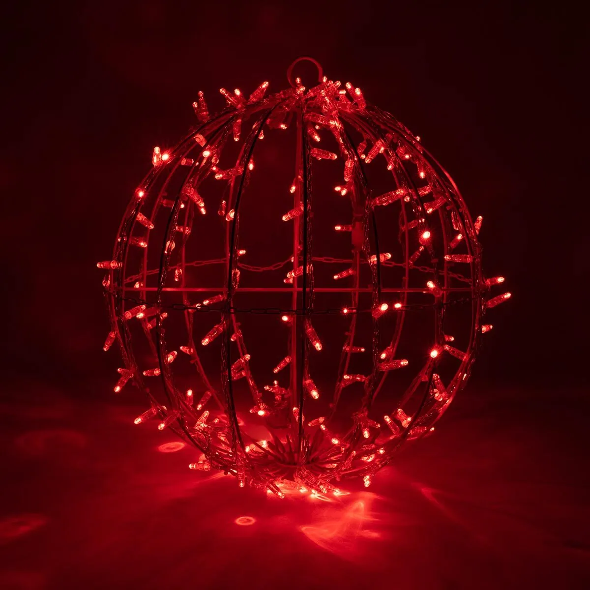20" Red LED, Commercial Mega Sphere Light Ball, Fold Flat - Wintergreen Lighting® 73450