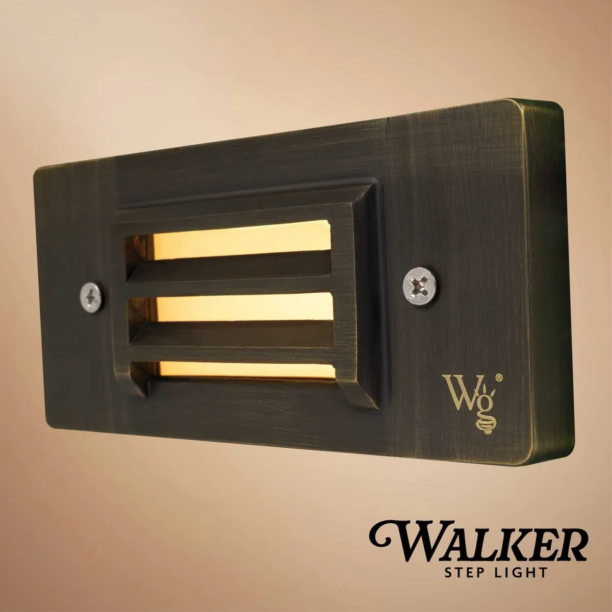 Walker Low Voltage Landscape Lighting External Step Light, Antique Bronze - Wintergreen Lighting® 84869