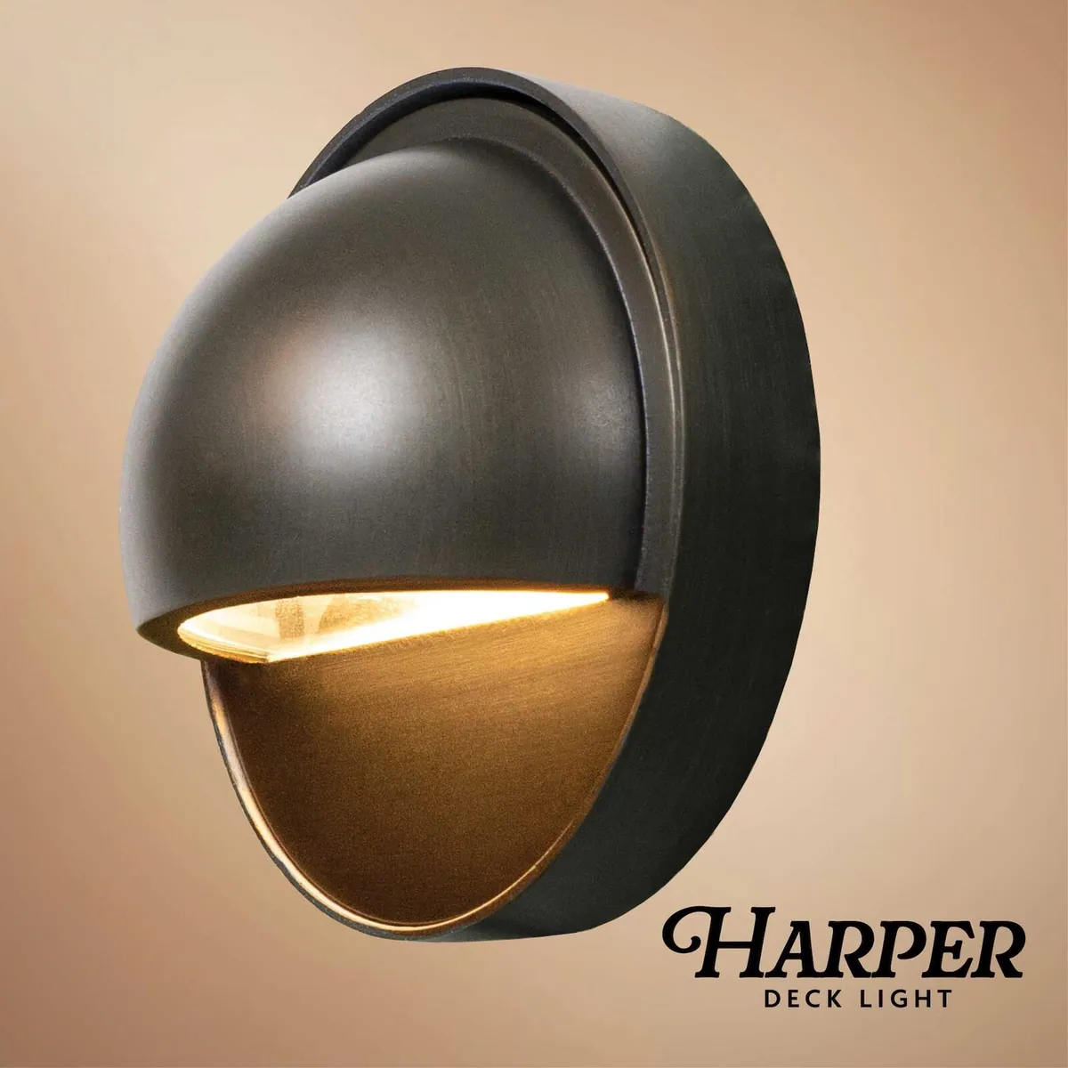 Harper Low Voltage Landscape Lighting Deck Light, Antique Bronze - Wintergreen Lighting® 84867