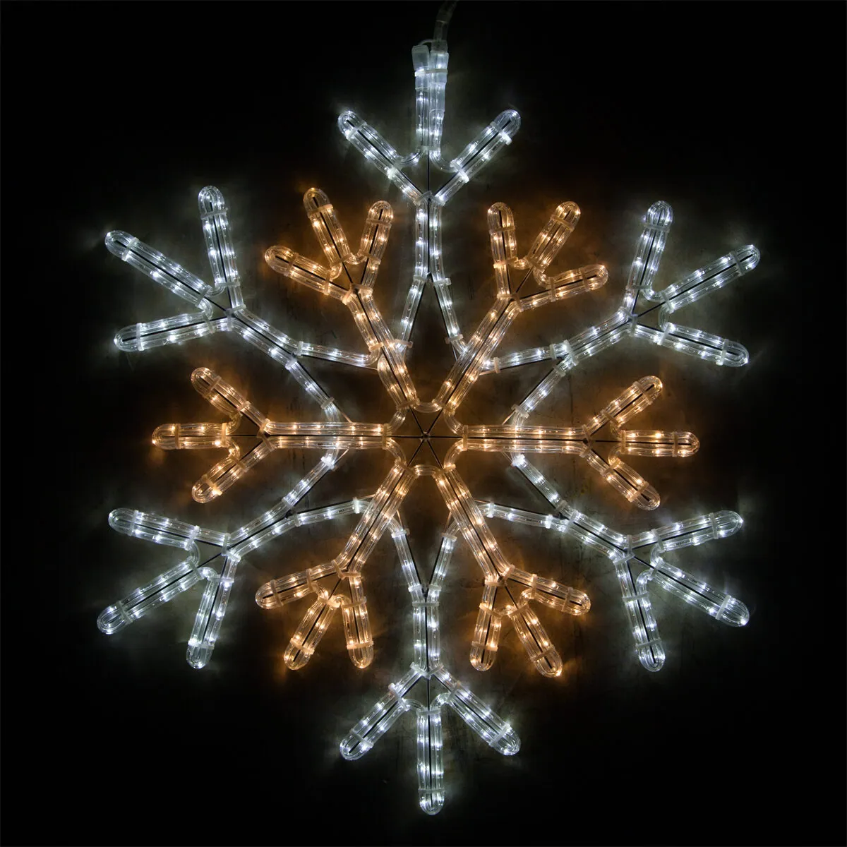 36 Point Star Center Snowflake, Cool White and Warm White Lights - Wintergreen Lighting® 73409