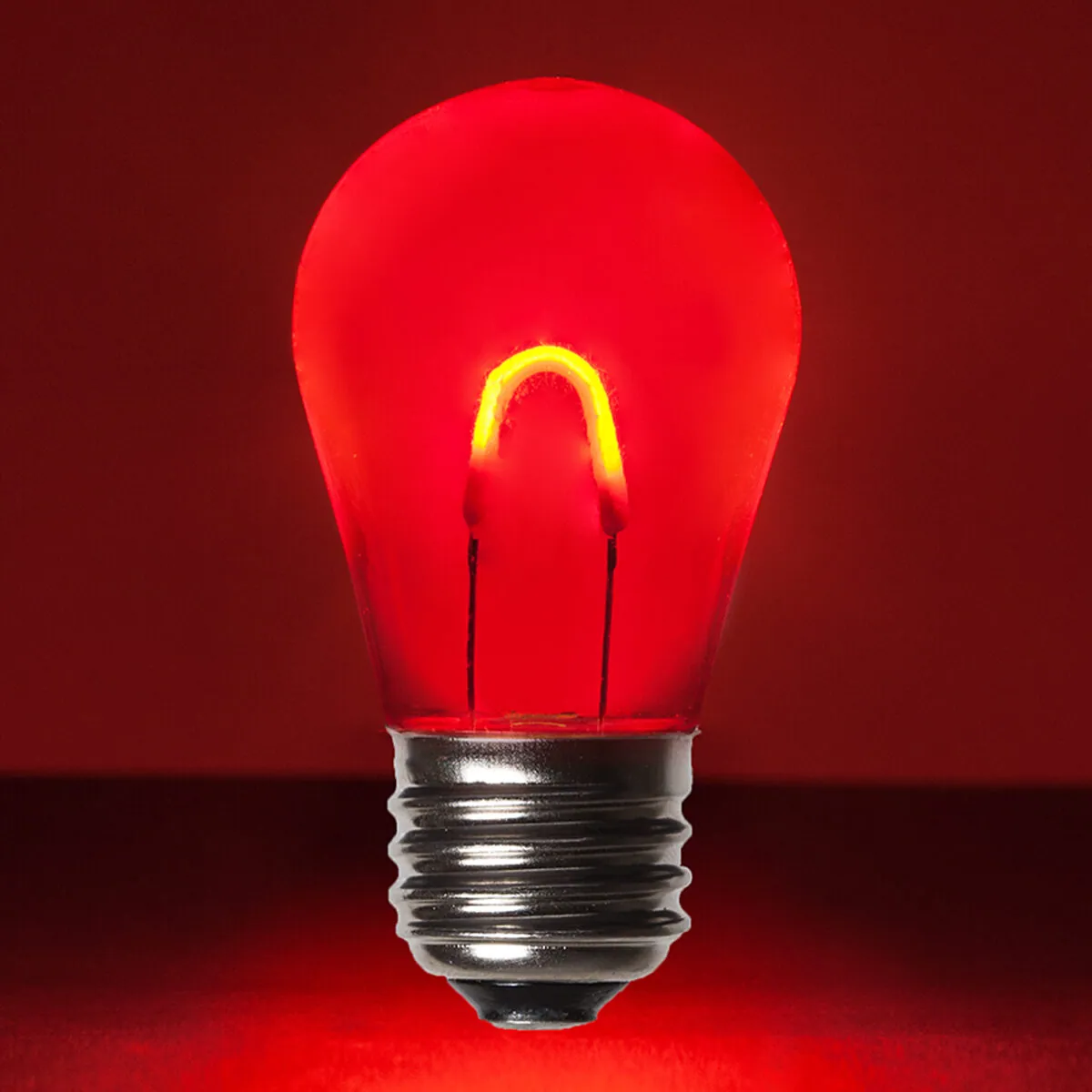S14 Shatterproof Red FlexFilament® LED Bulbs, Box of 5 - Wintergreen Lighting® 81577