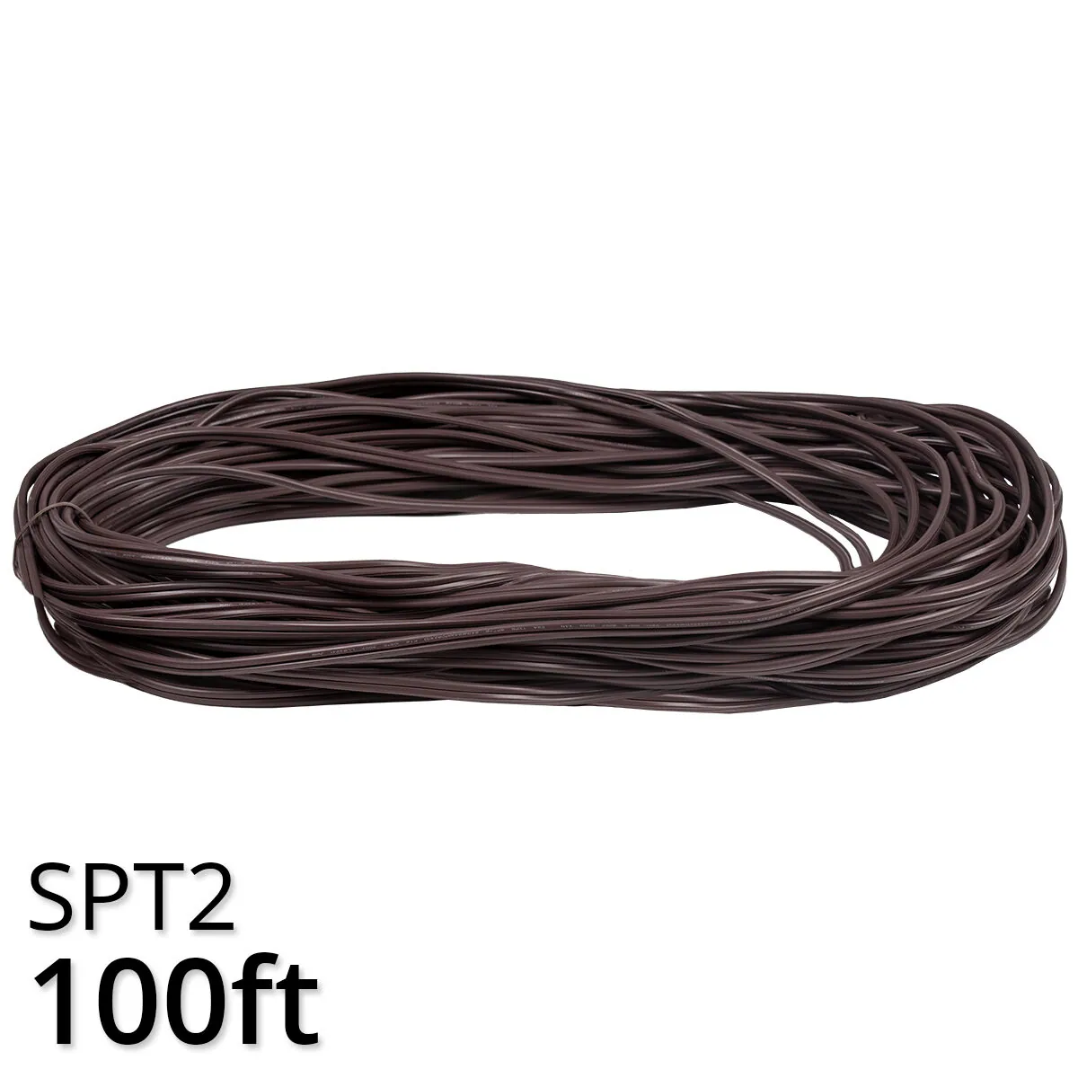 Brown Outdoor Zip Cord Wire, 18 Gauge — 72937 - Wintergreen Lighting® 72937