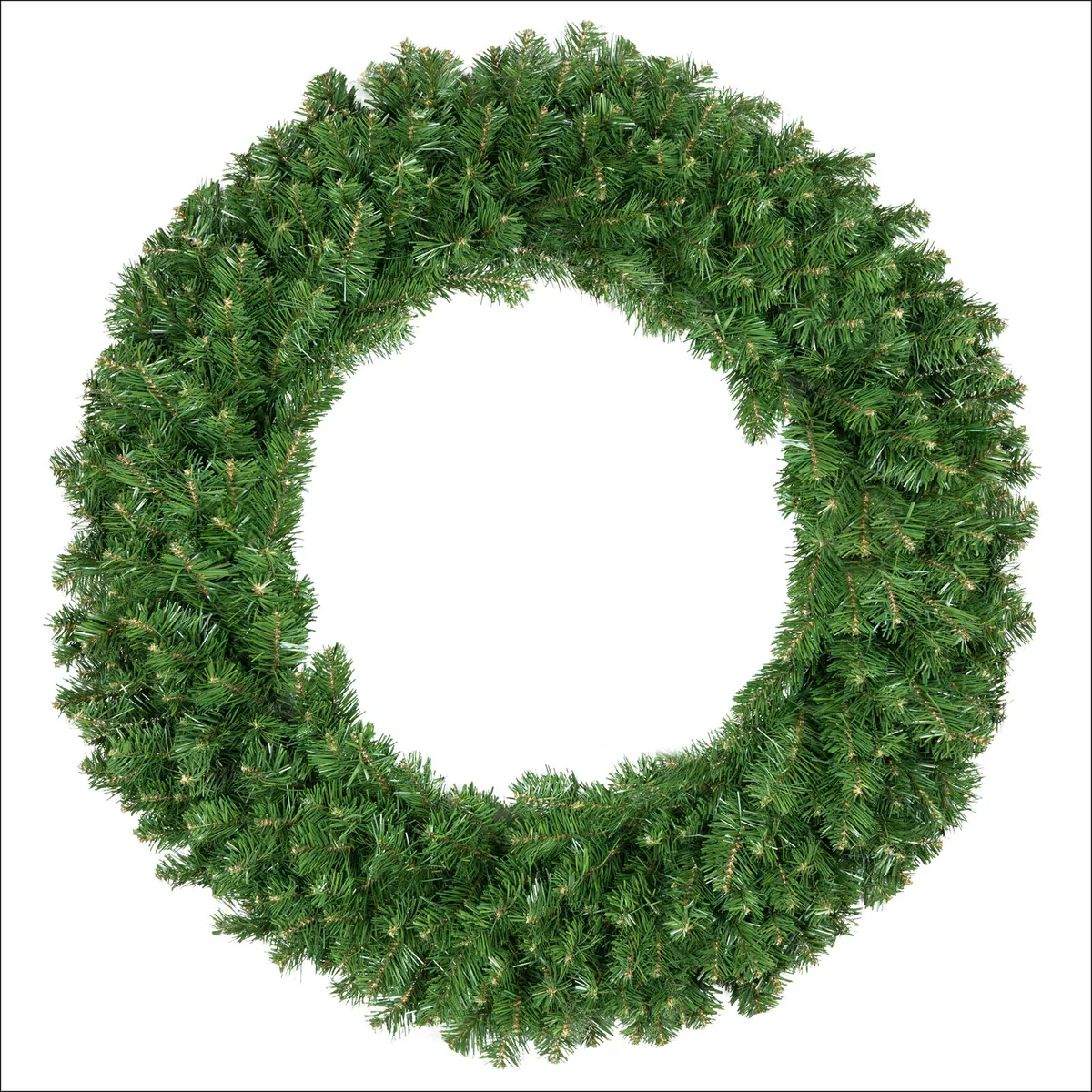 36" Olympia Pine Commercial Unlit Wreath - Red Sleigh® 74850