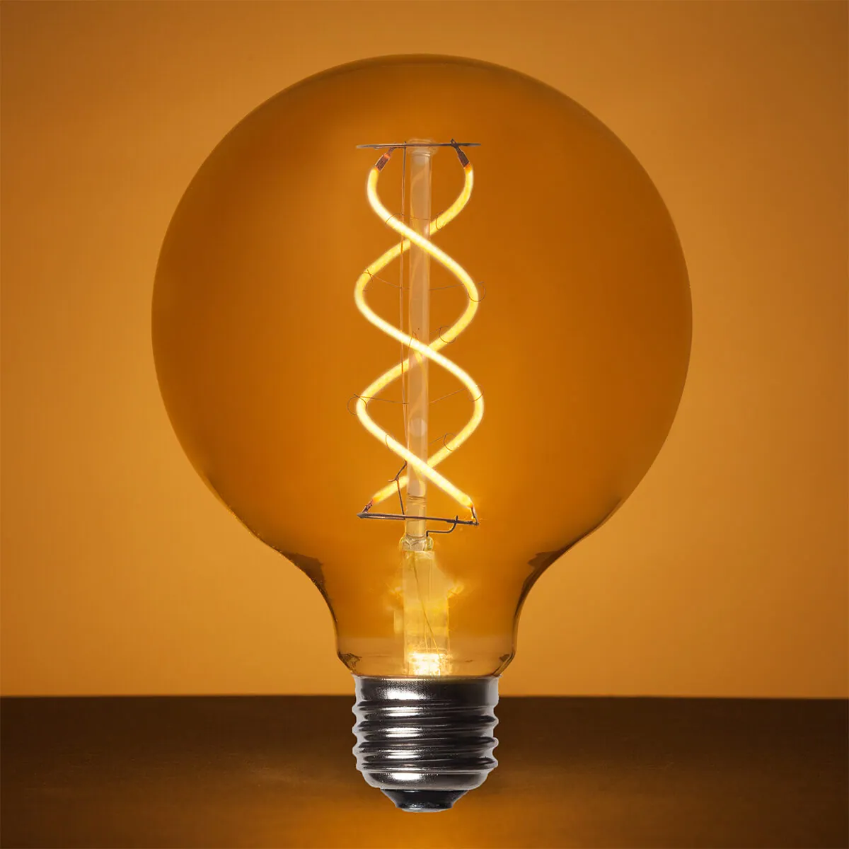 G95 Antiqued Glass Warm White FlexFilament® Globe Light LED Edison Bulbs - Wintergreen Lighting® 76258