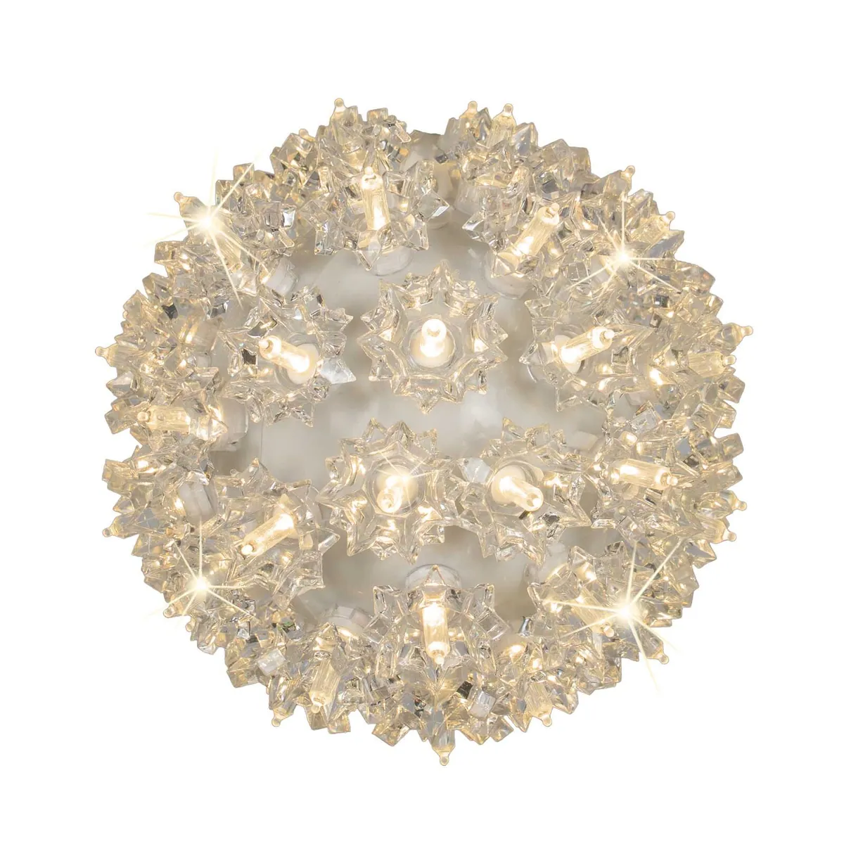 6" Warm White T5 LED Twinkle Starlight Sphere, 50 Lights - Wintergreen Lighting® 84294