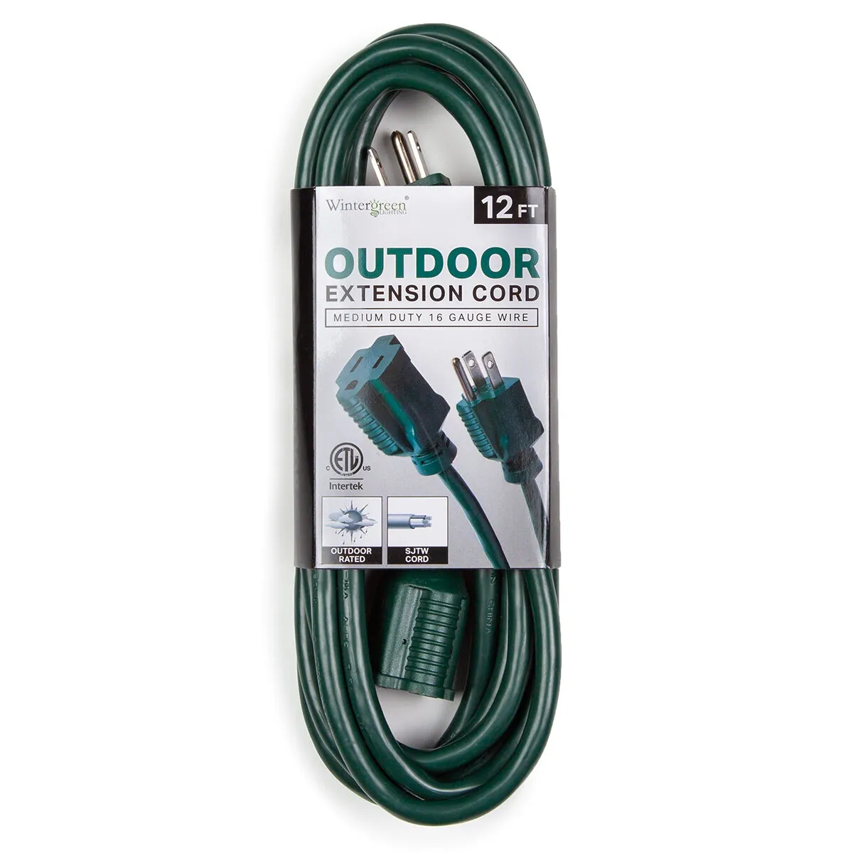 Green Medium Duty Extension Cord — 79644 - Wintergreen Lighting® 79644