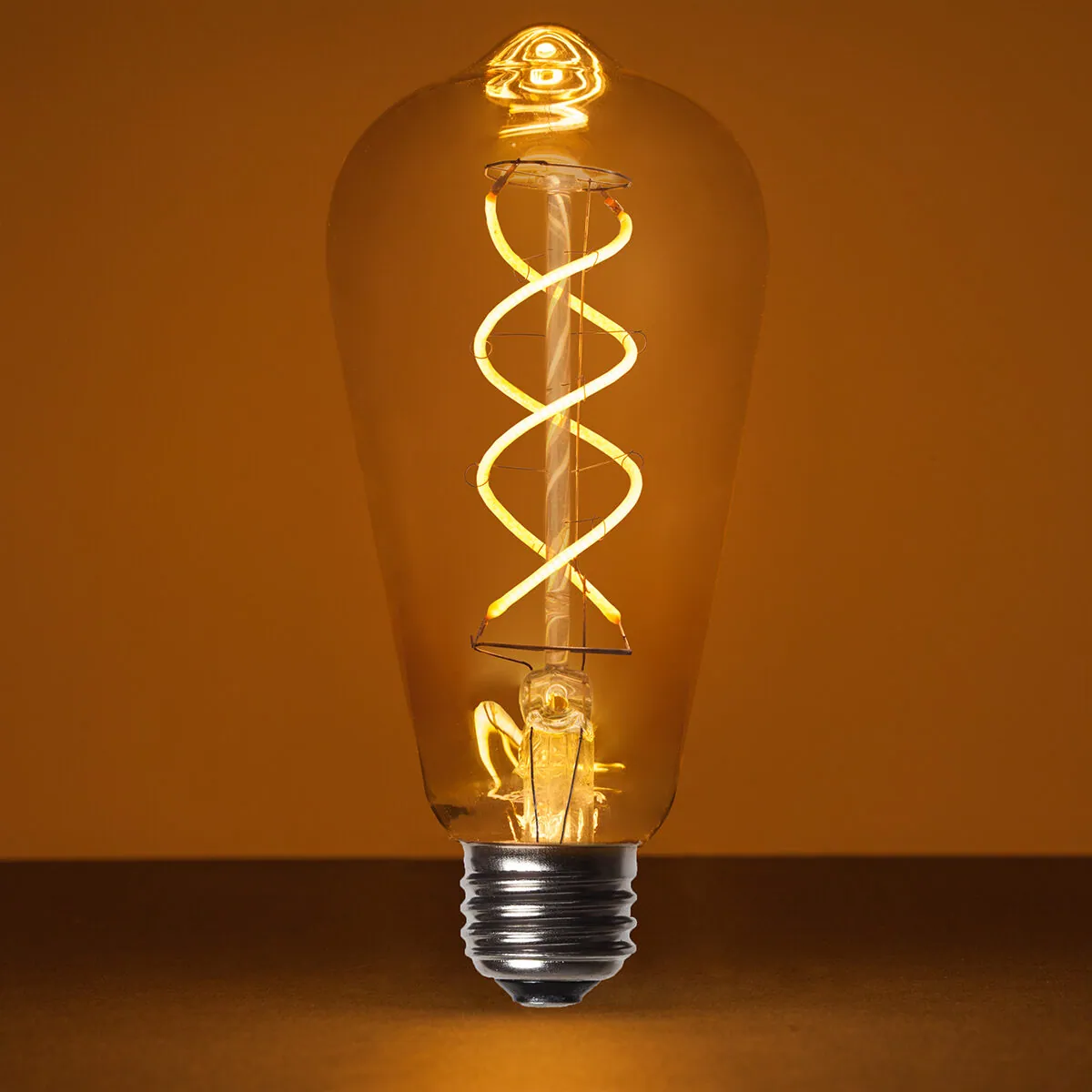 ST64 5W Antiqued Glass Warm White FlexFilament® LED Edison Bulbs - Wintergreen Lighting® 76016
