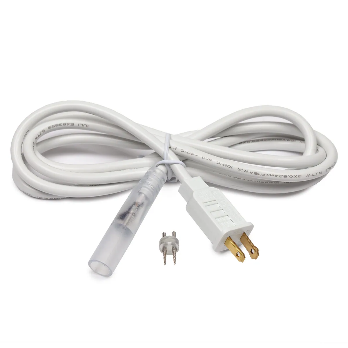 Incandescent Power Cord with Power Connector And Plug Rope Light Accessory - Wintergreen Lighting® 80283